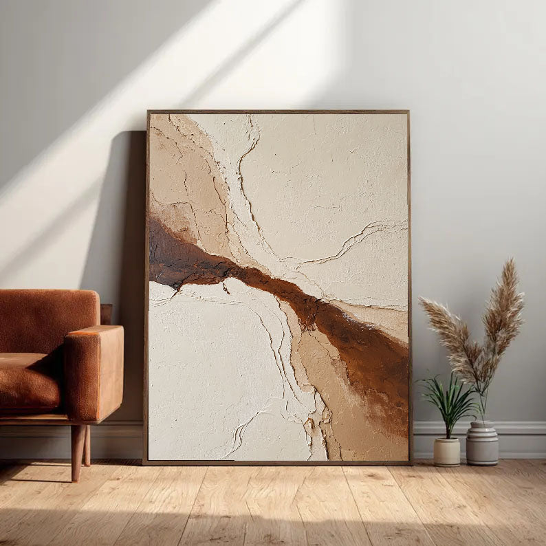 Textured Earthy Veins | Cream Umber