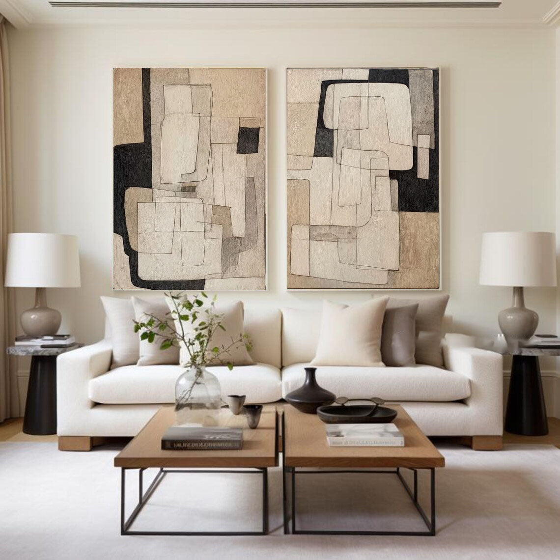 Earthy Geometric Forms | Neutral Tones
