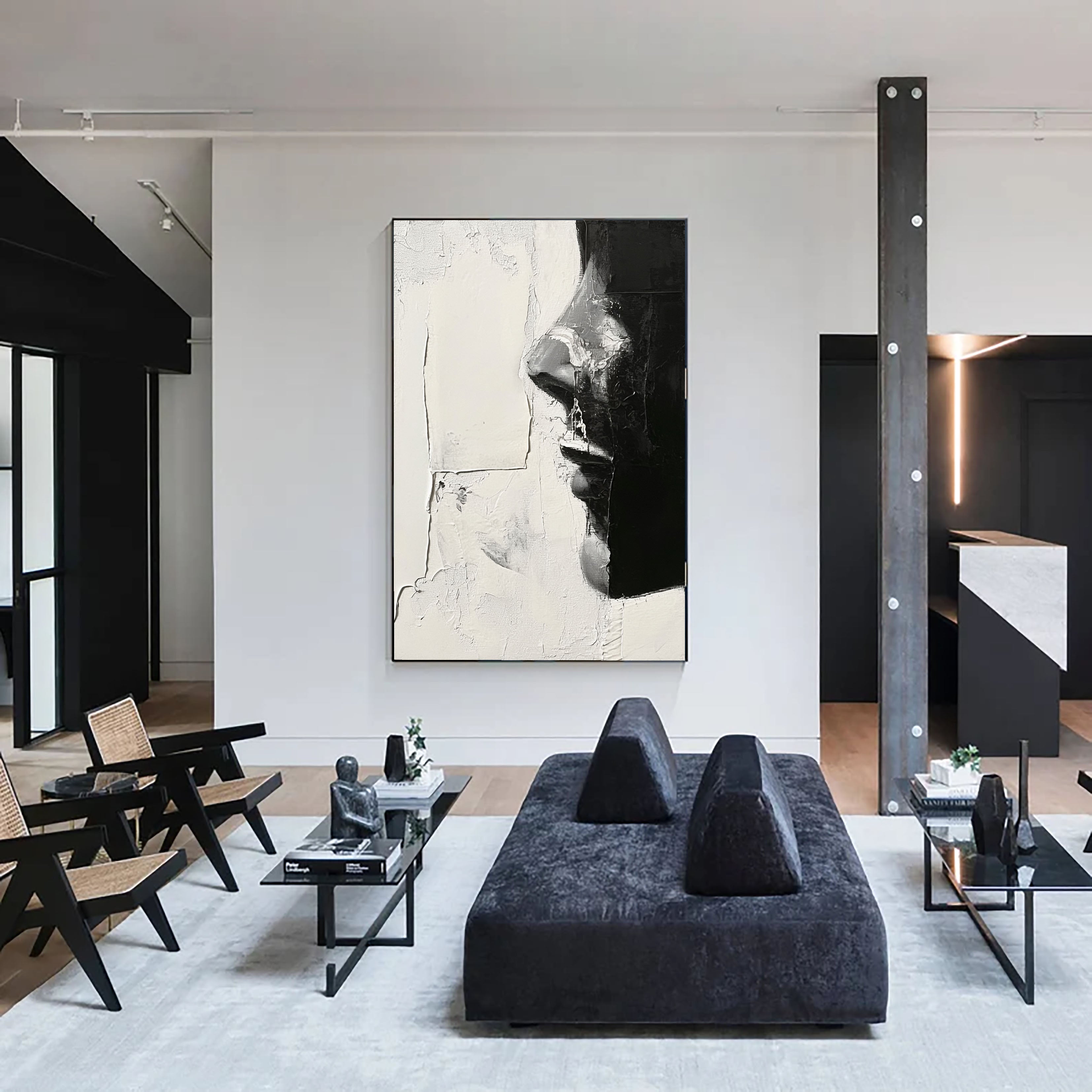 Textured Facial Drama | Monochrome Gaze