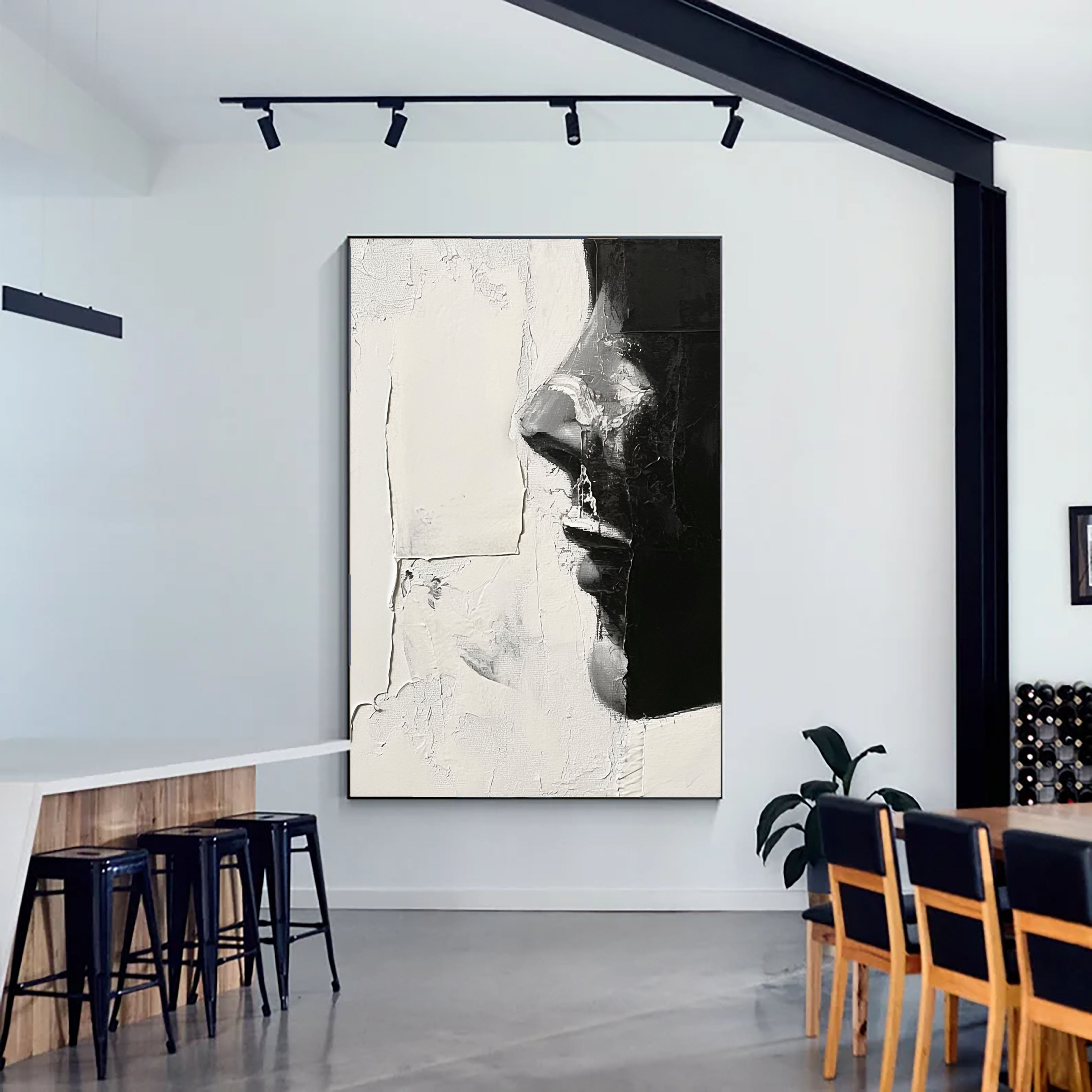 Textured Facial Drama | Monochrome Gaze