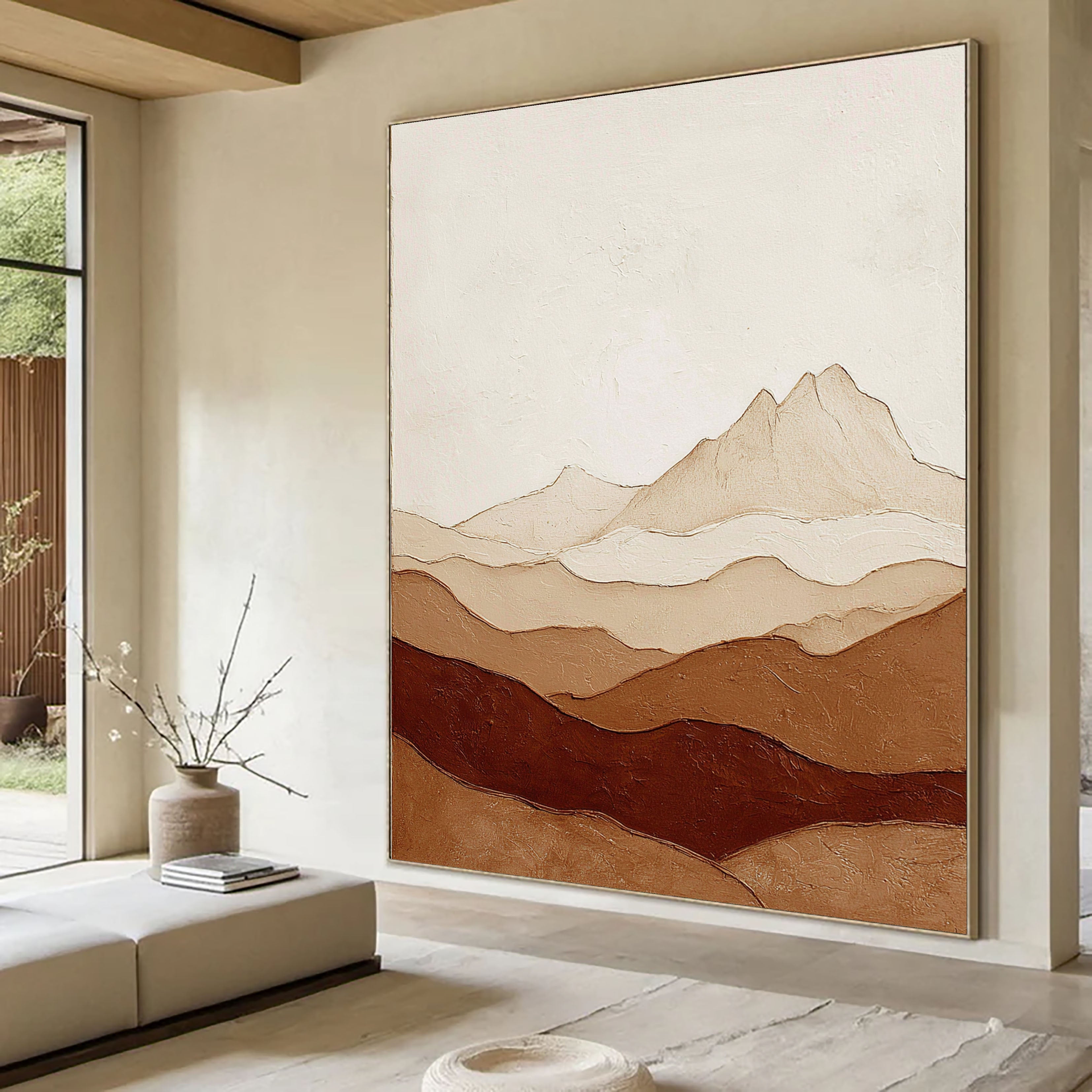 Textured Layered Peaks | Earth Tones