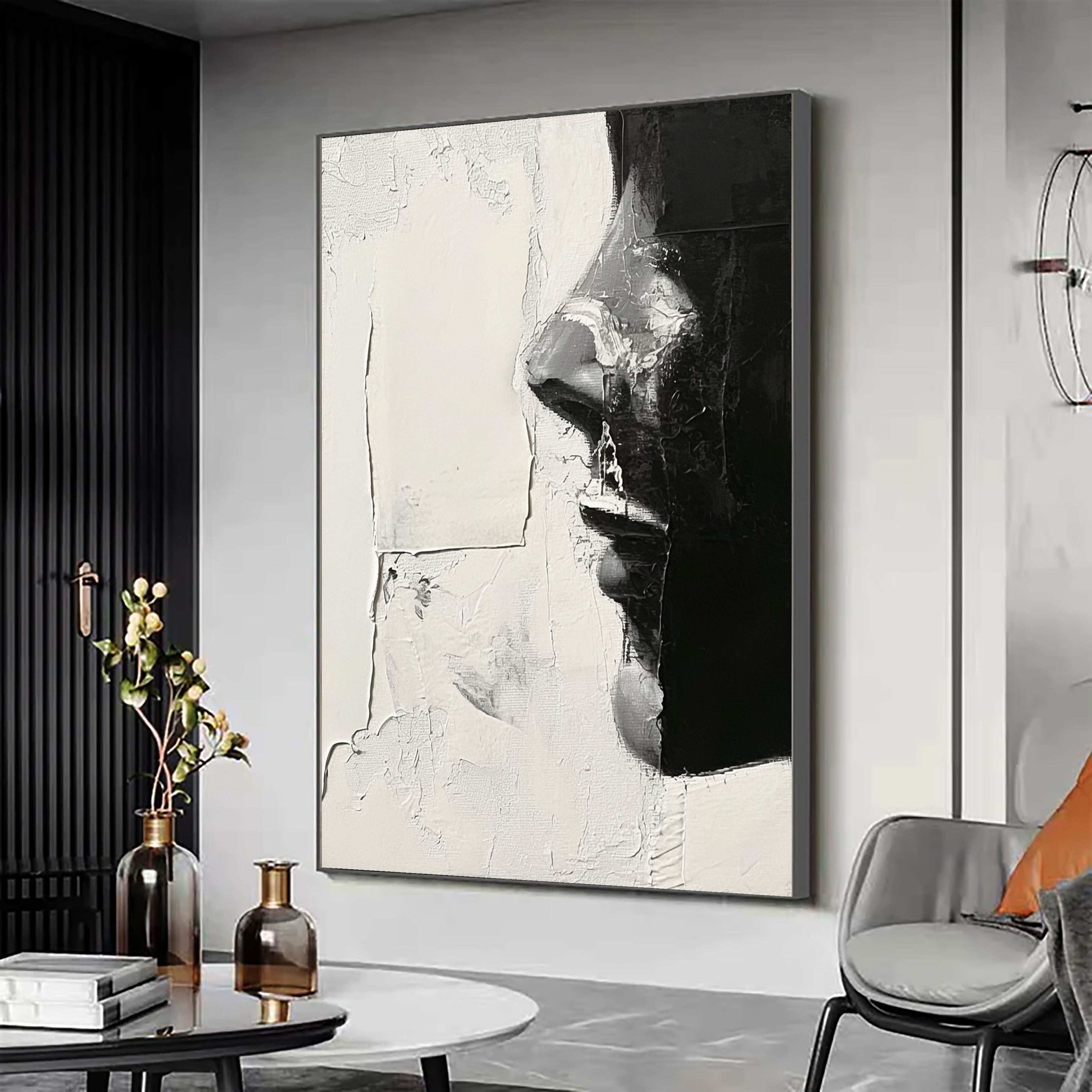 Textured Facial Drama | Monochrome Gaze