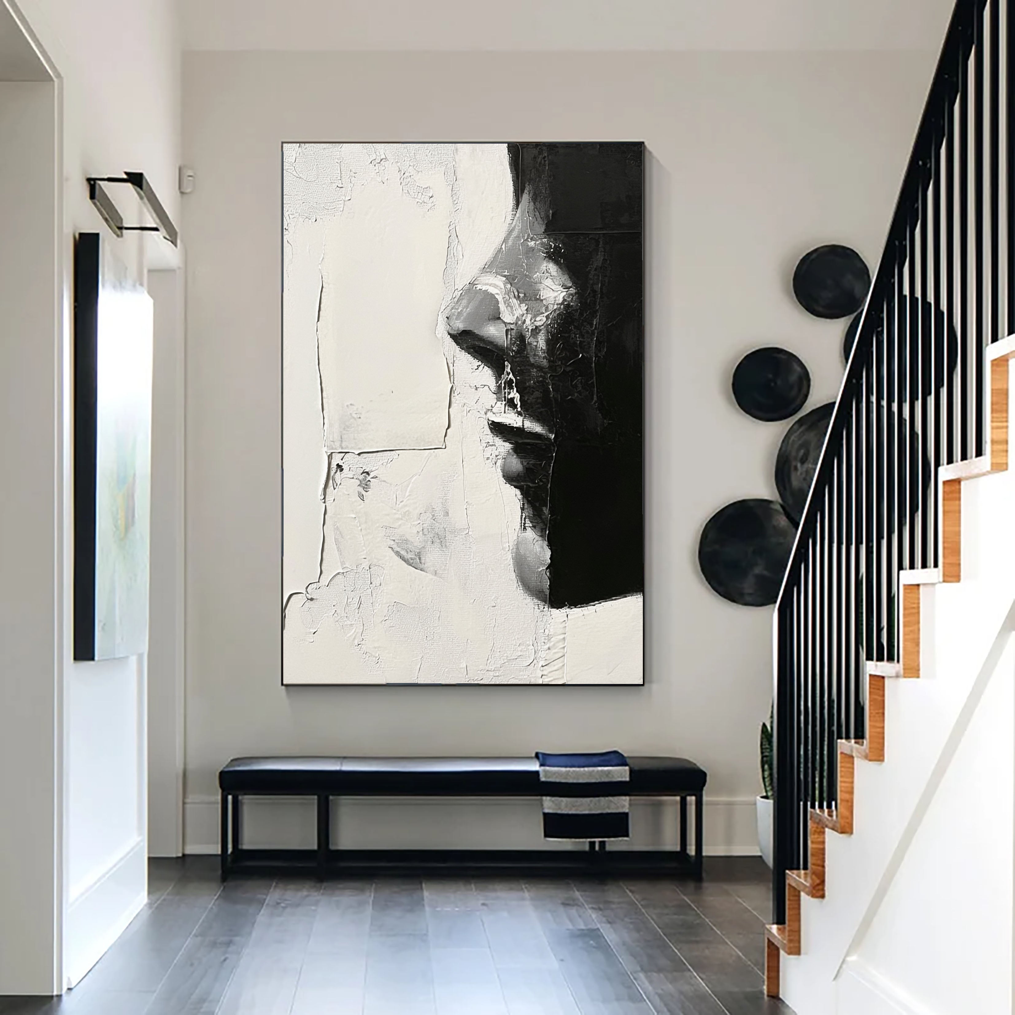 Textured Facial Drama | Monochrome Gaze