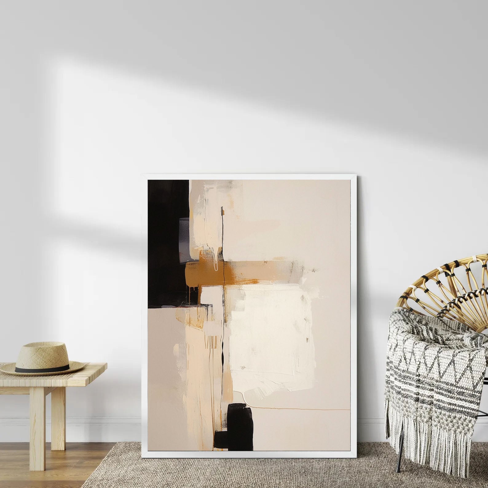 Textured Geometric Elegance | Neutral Blend