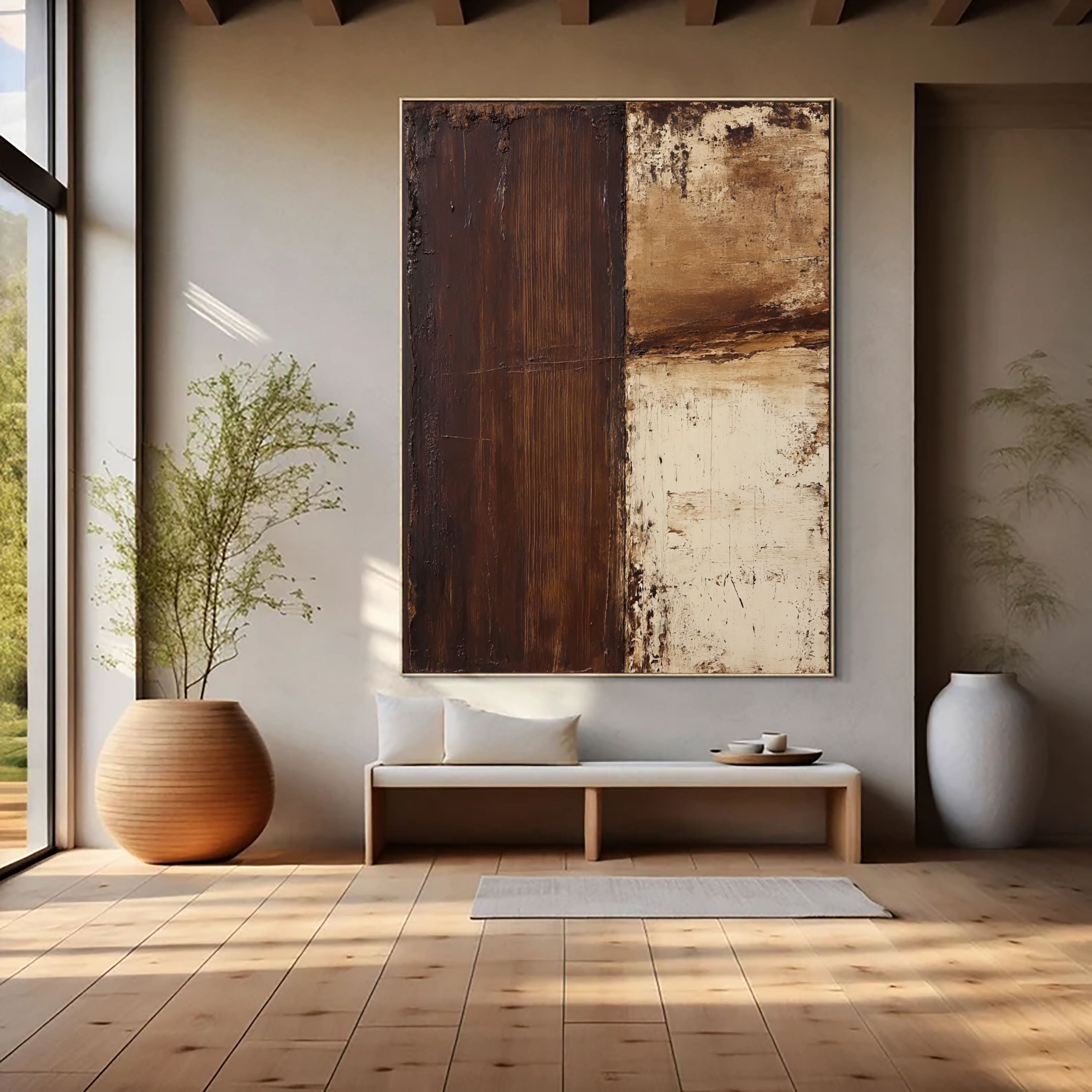 Textured Weathered Panels | Chestnut Ivory