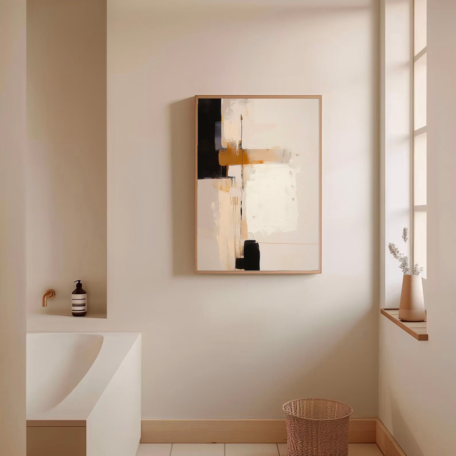 Textured Geometric Elegance | Neutral Blend