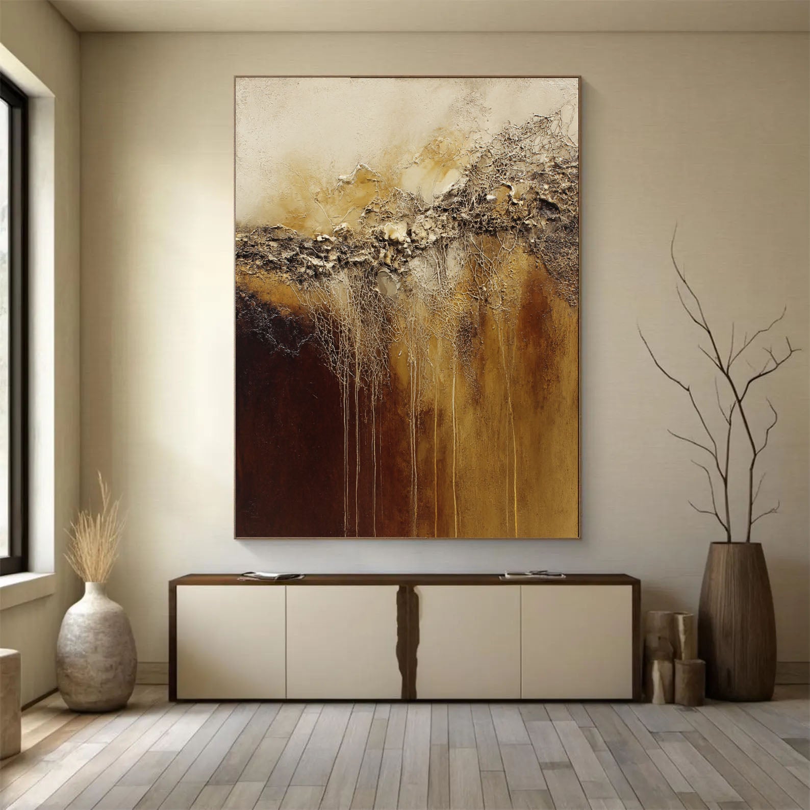 Textured Rooted Veins | Bronze Ivory