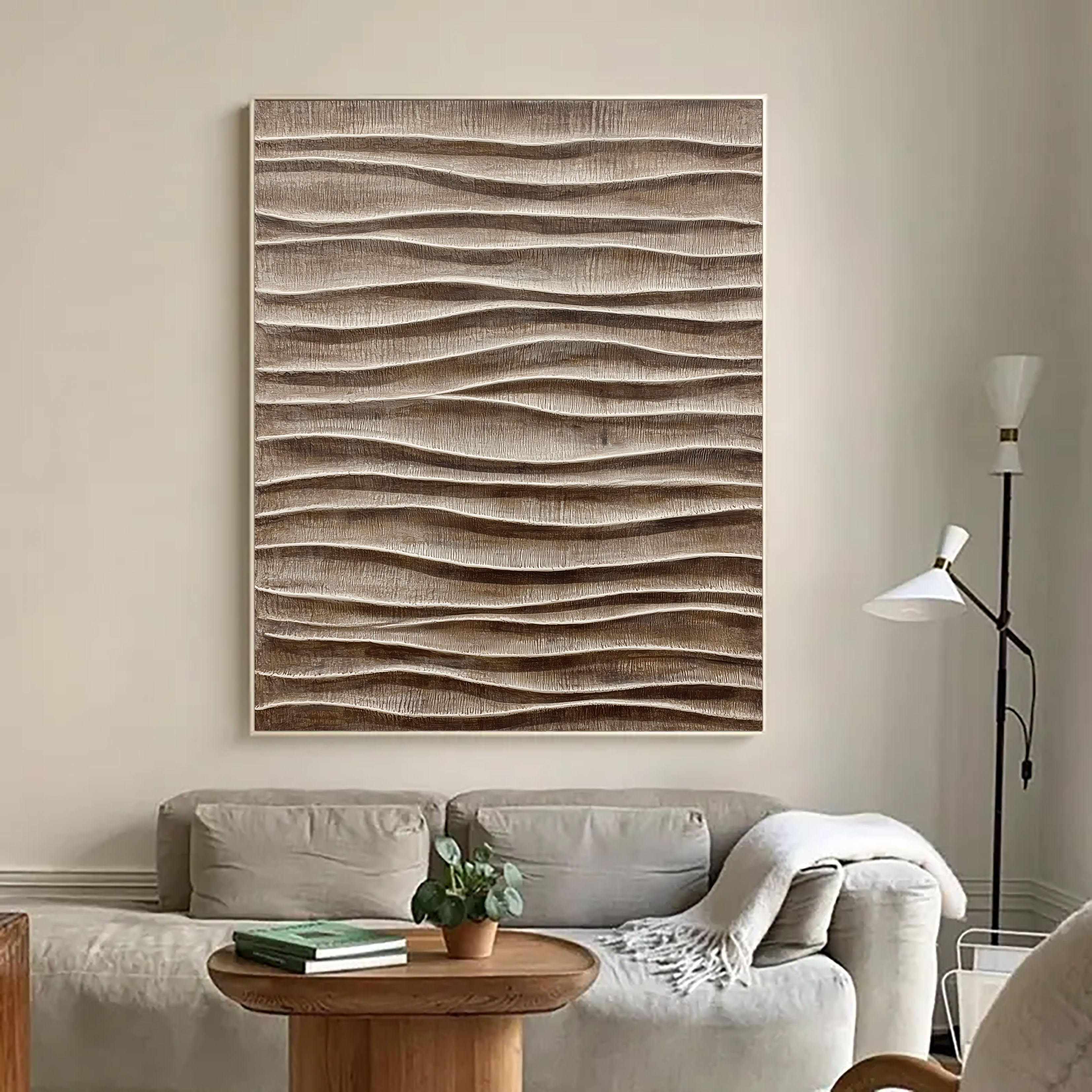 Textured Wavy Serenity | Neutral Swells