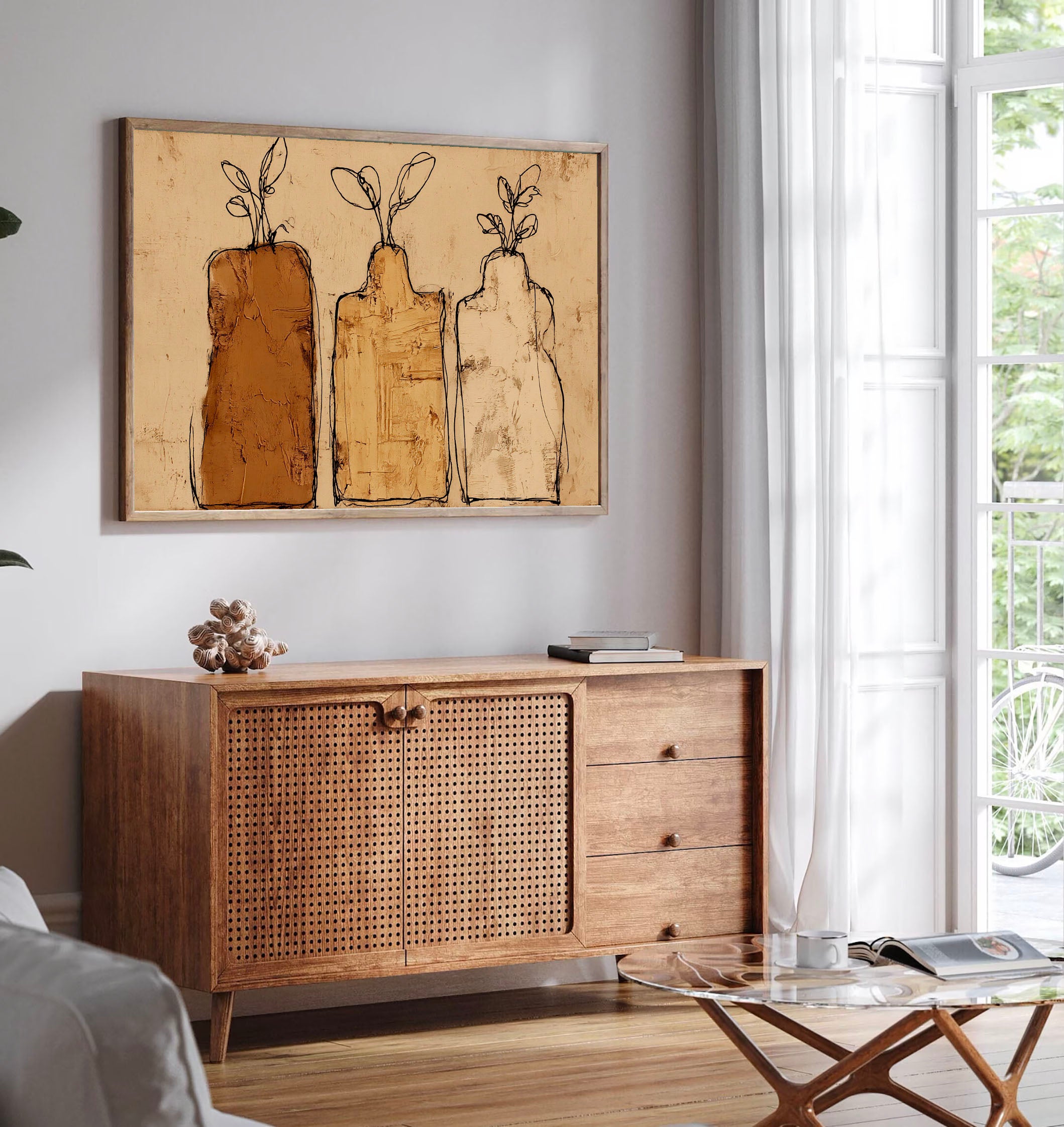 Textured Neutral Vases | Terracotta Ivory