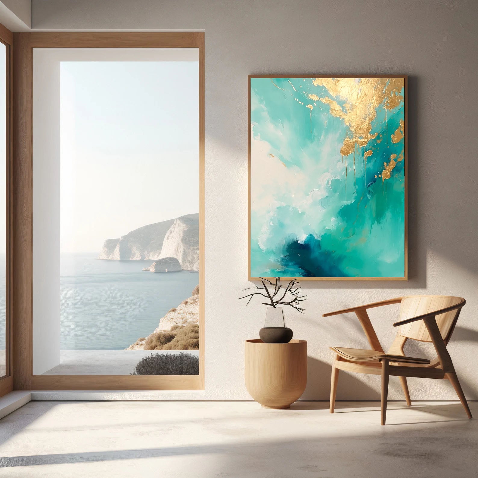 Gilded Teal Dreams | Ocean Glow