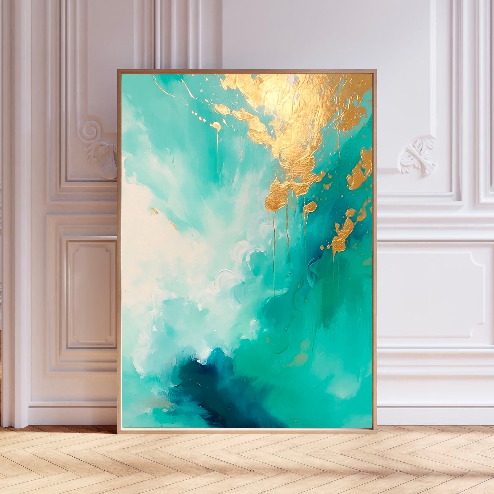 Gilded Teal Dreams | Ocean Glow