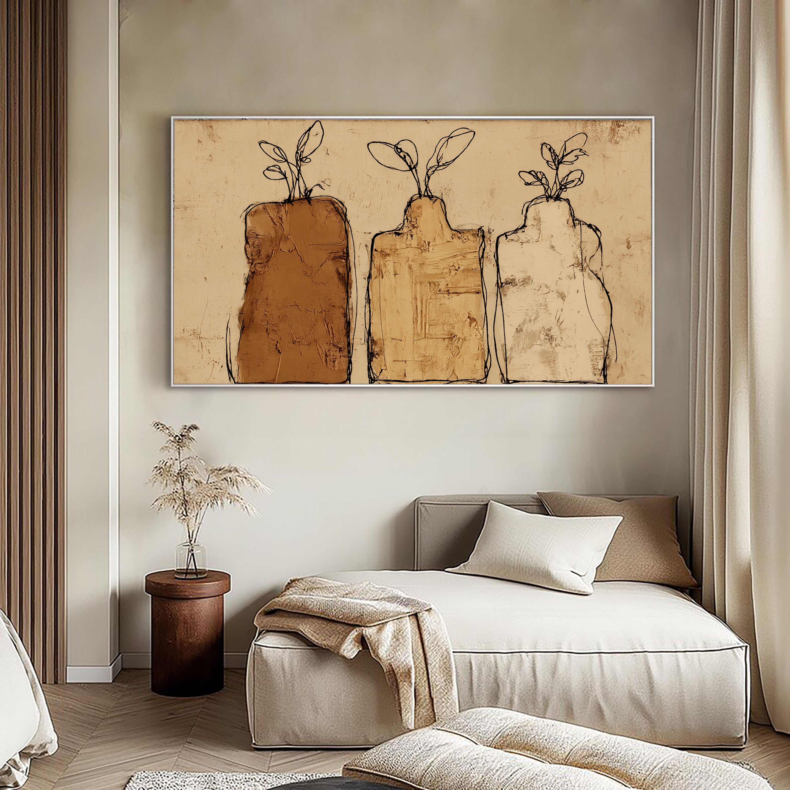 Textured Neutral Vases | Terracotta Ivory