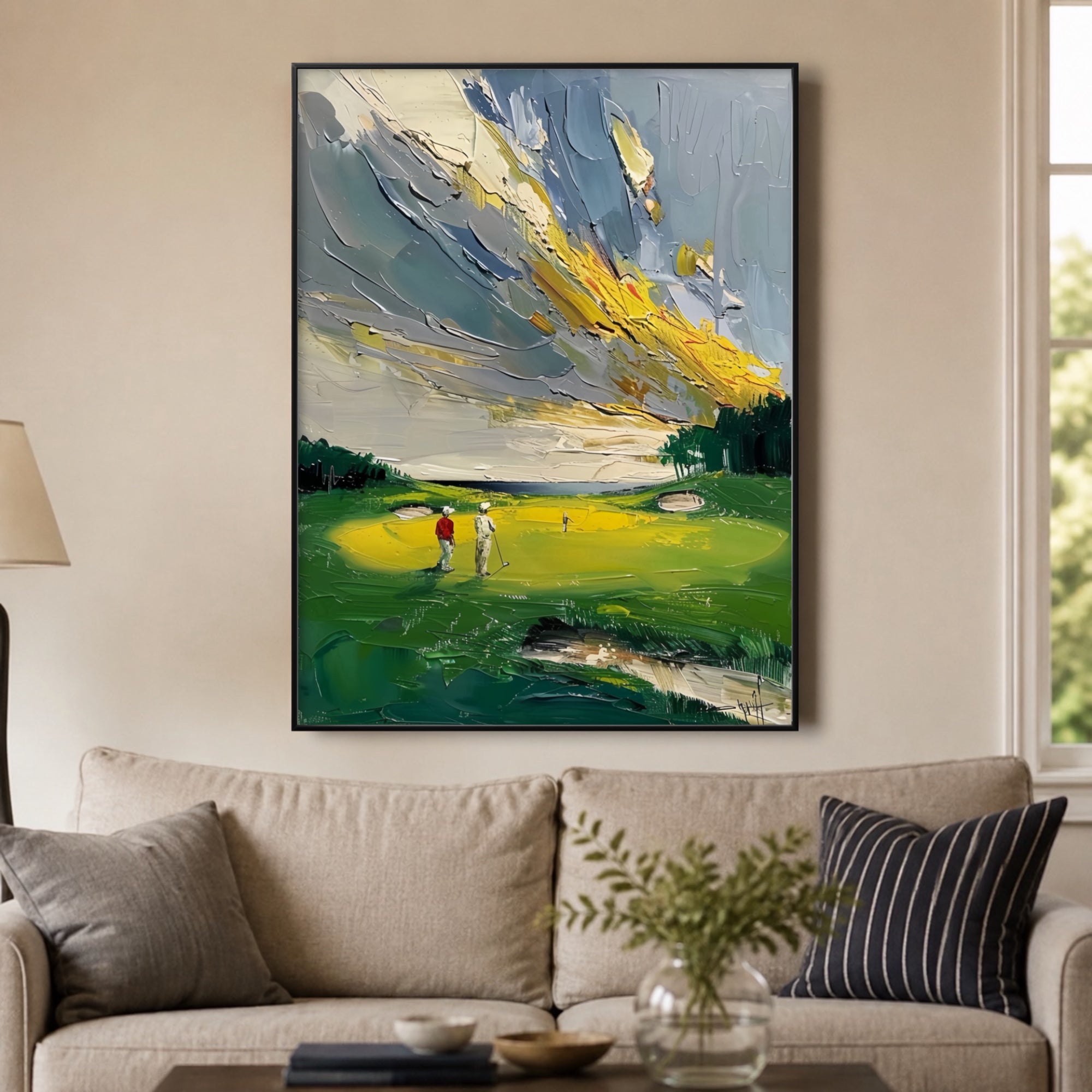 Impressionist Art | Golden Sky Fairway