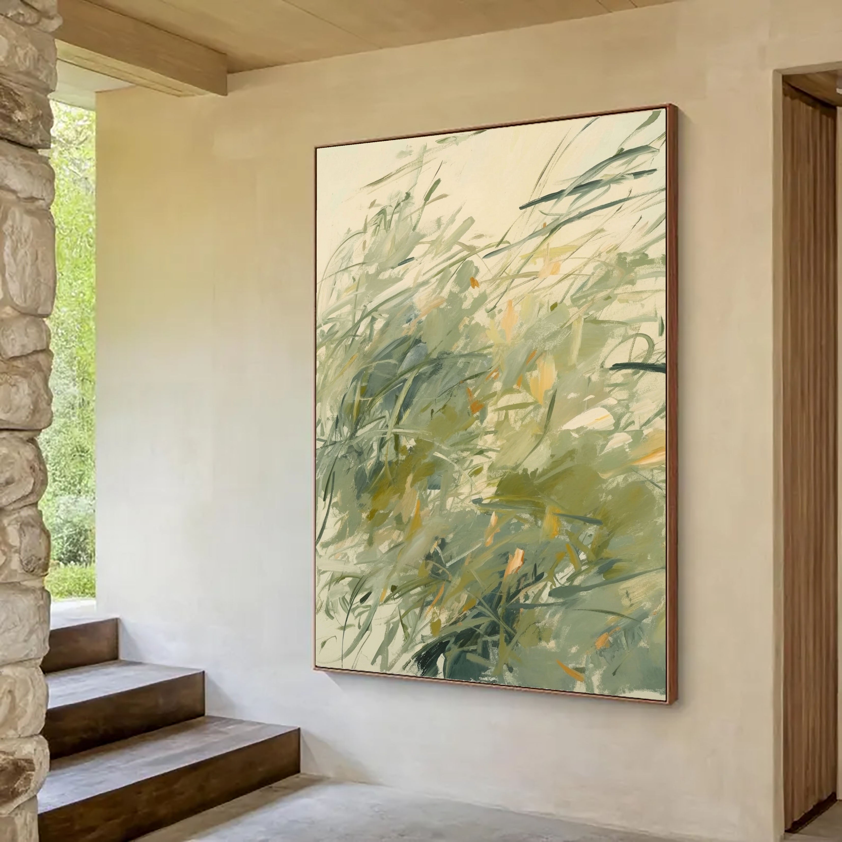 Textured Meadow Breeze | Sage Strokes