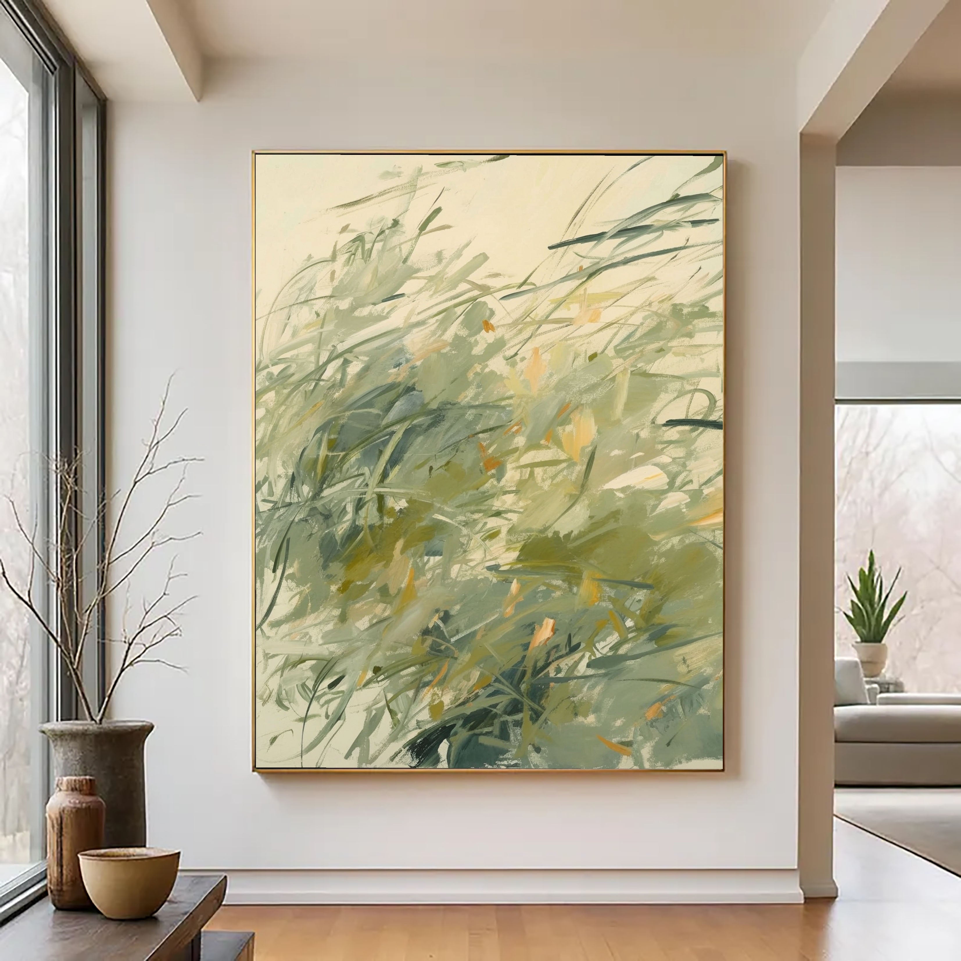 Textured Meadow Breeze | Sage Strokes