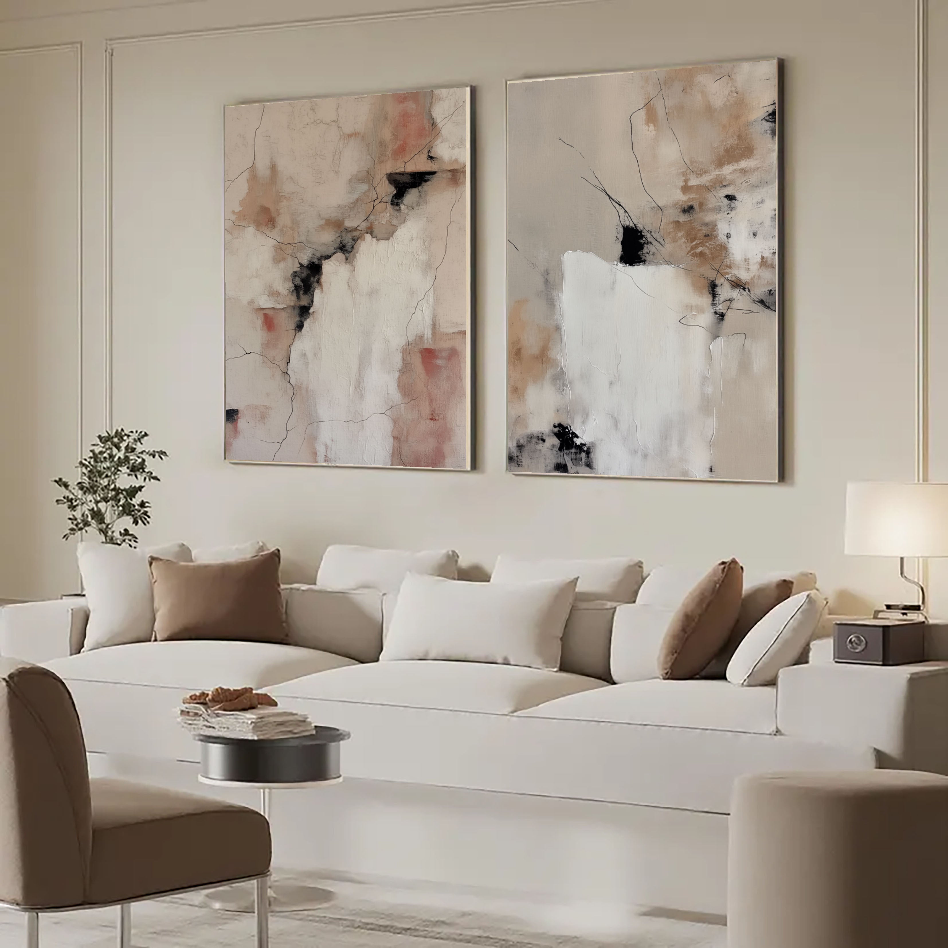 Cracked Earth Tones | Abstract Duality