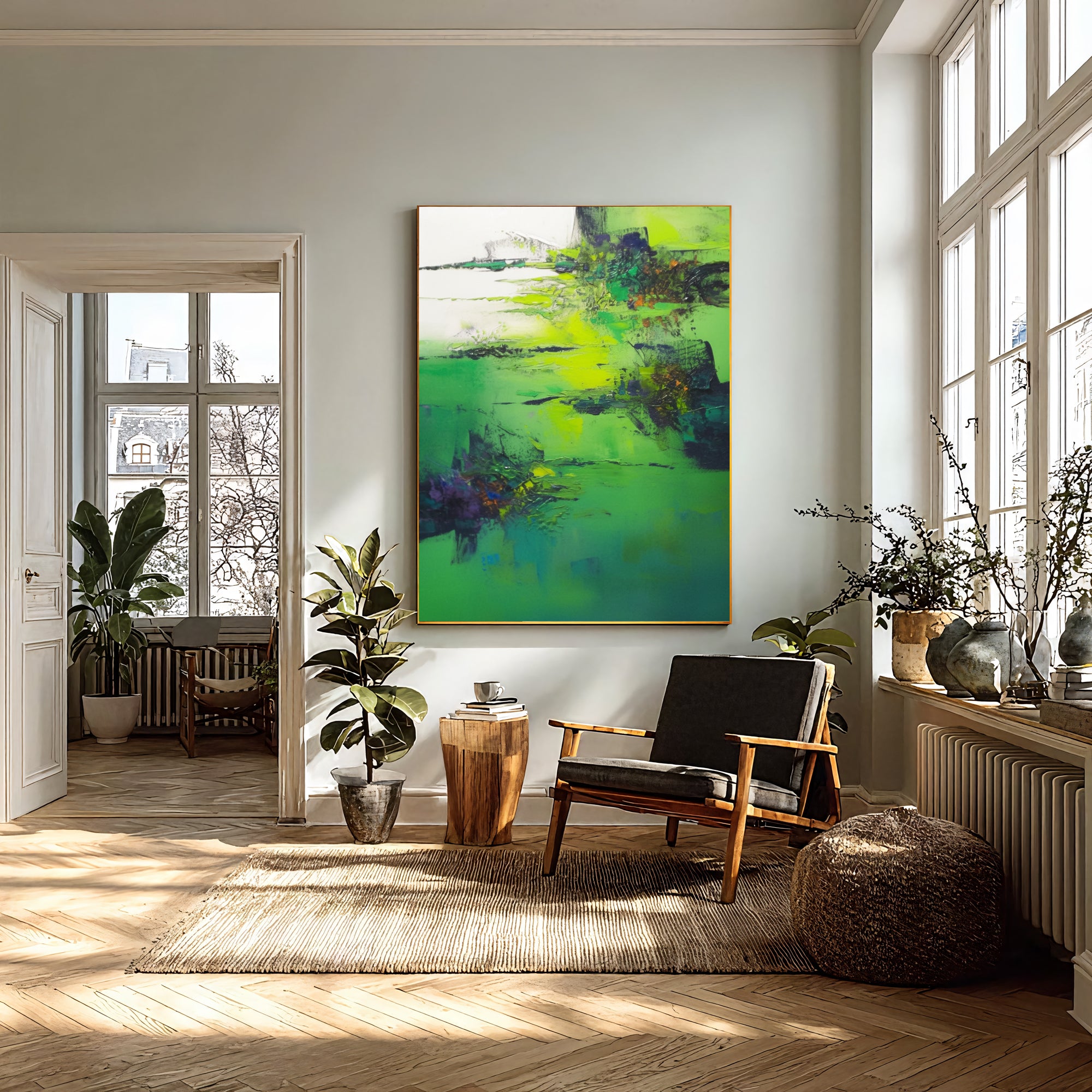 Textured Viridian Opulence | Green Citrine