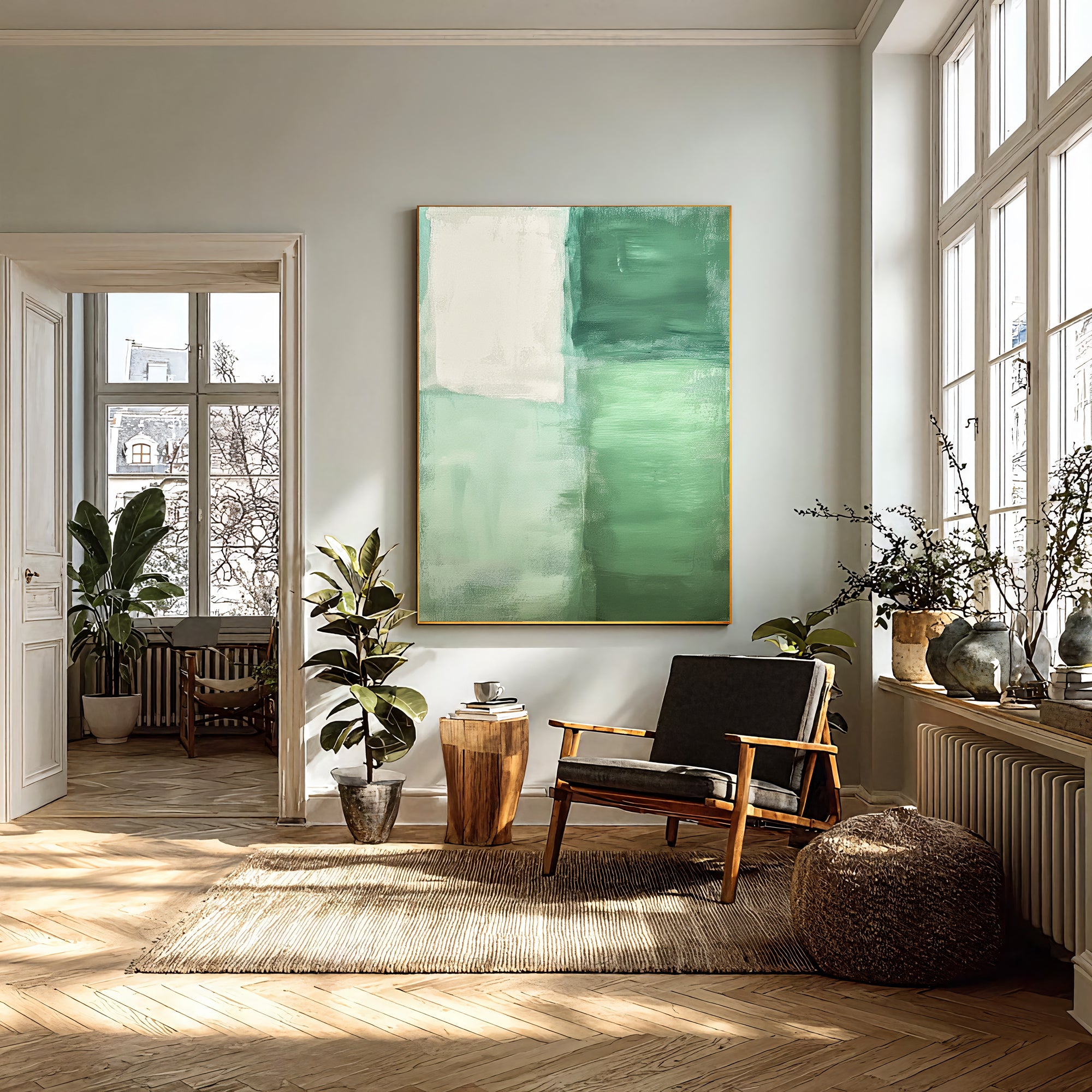 Textured Green Tranquility | Sage Tones