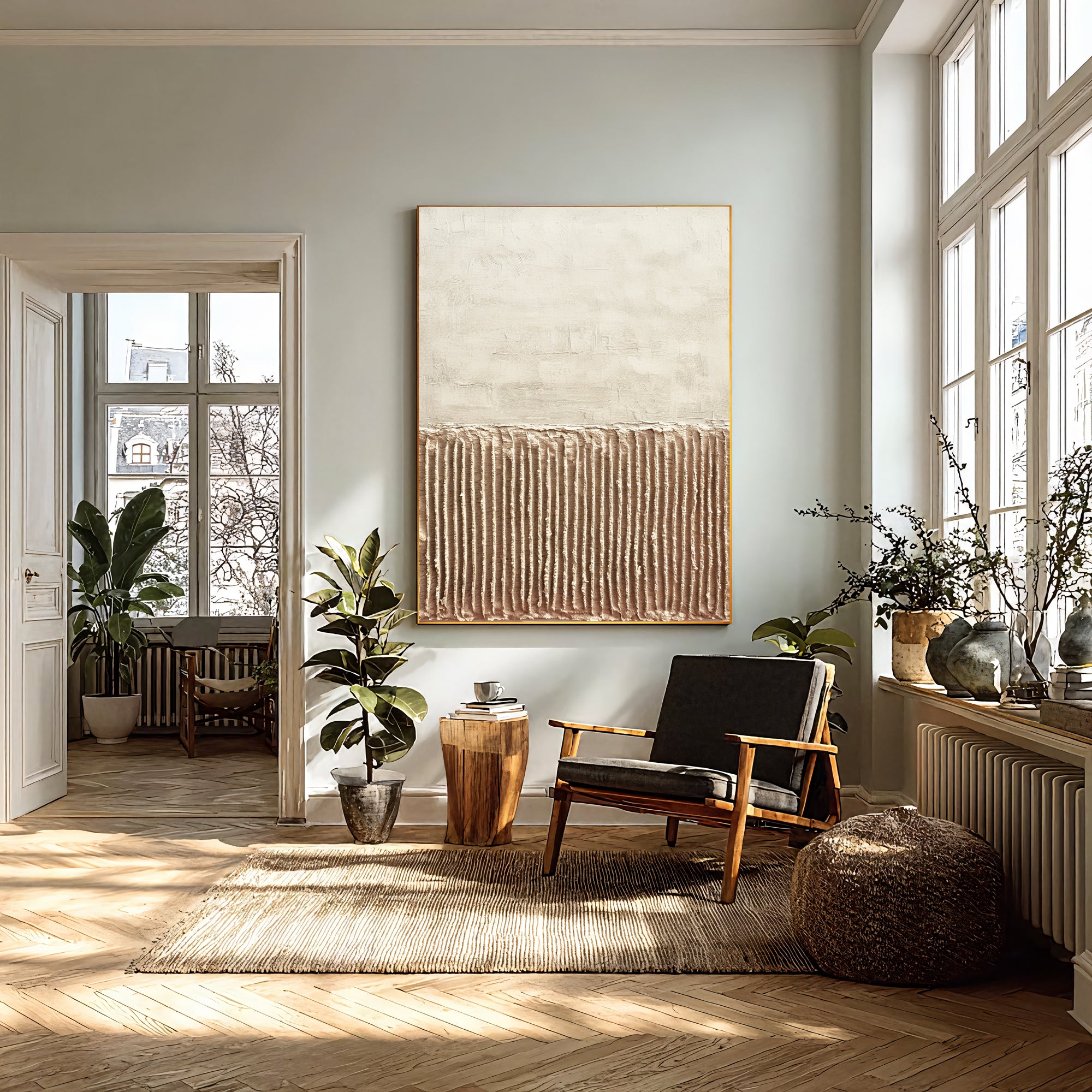 Textured Gold Elegance | Beige Accents