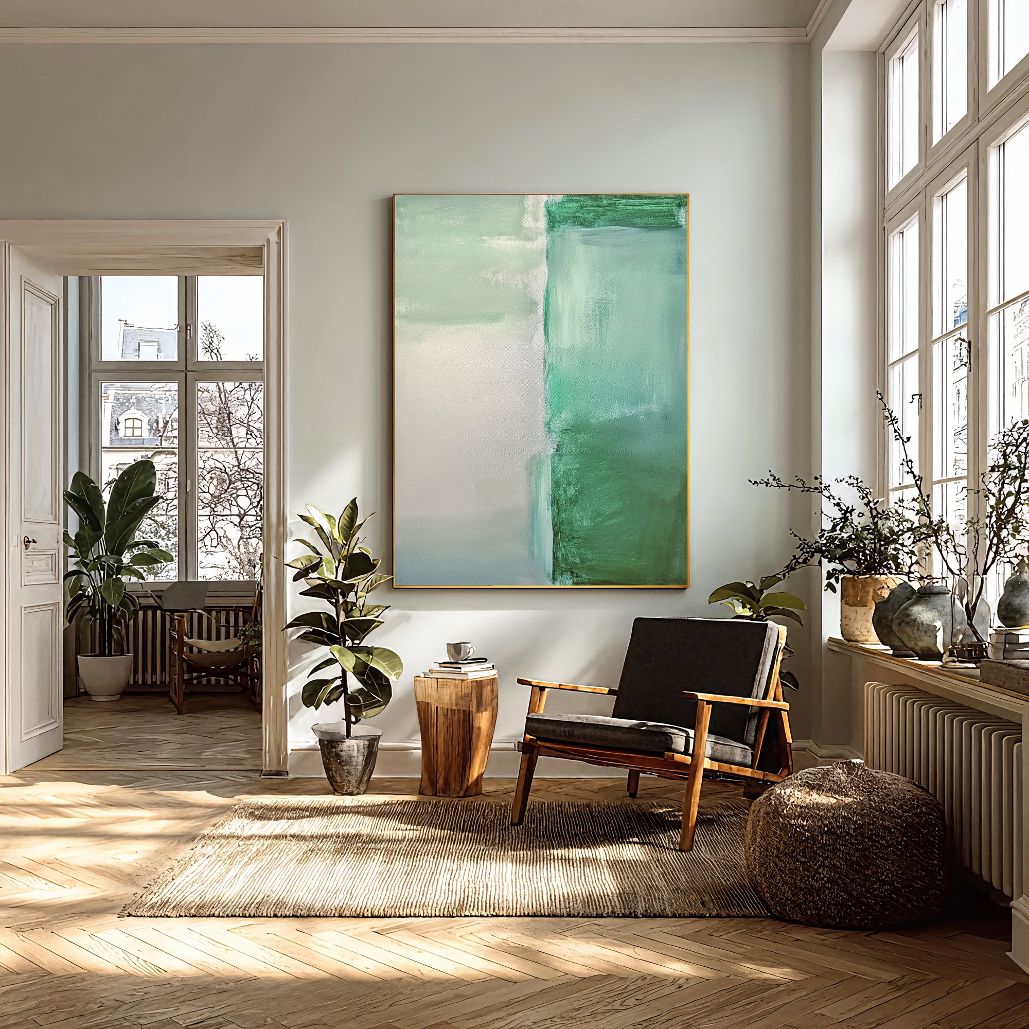 Textured Green Harmony | Mint Tones