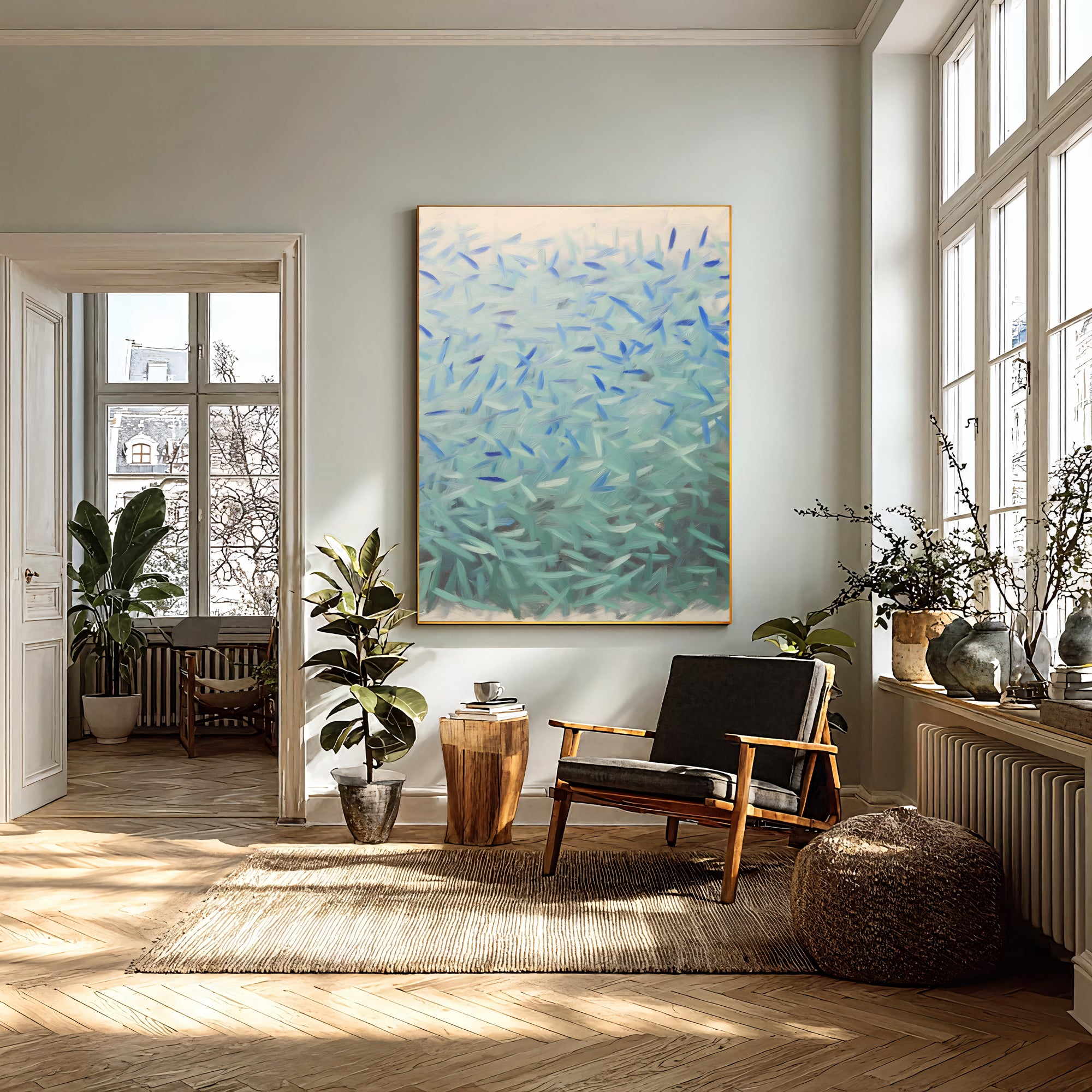 Textured Aquamarine Opulence | Blue Teal