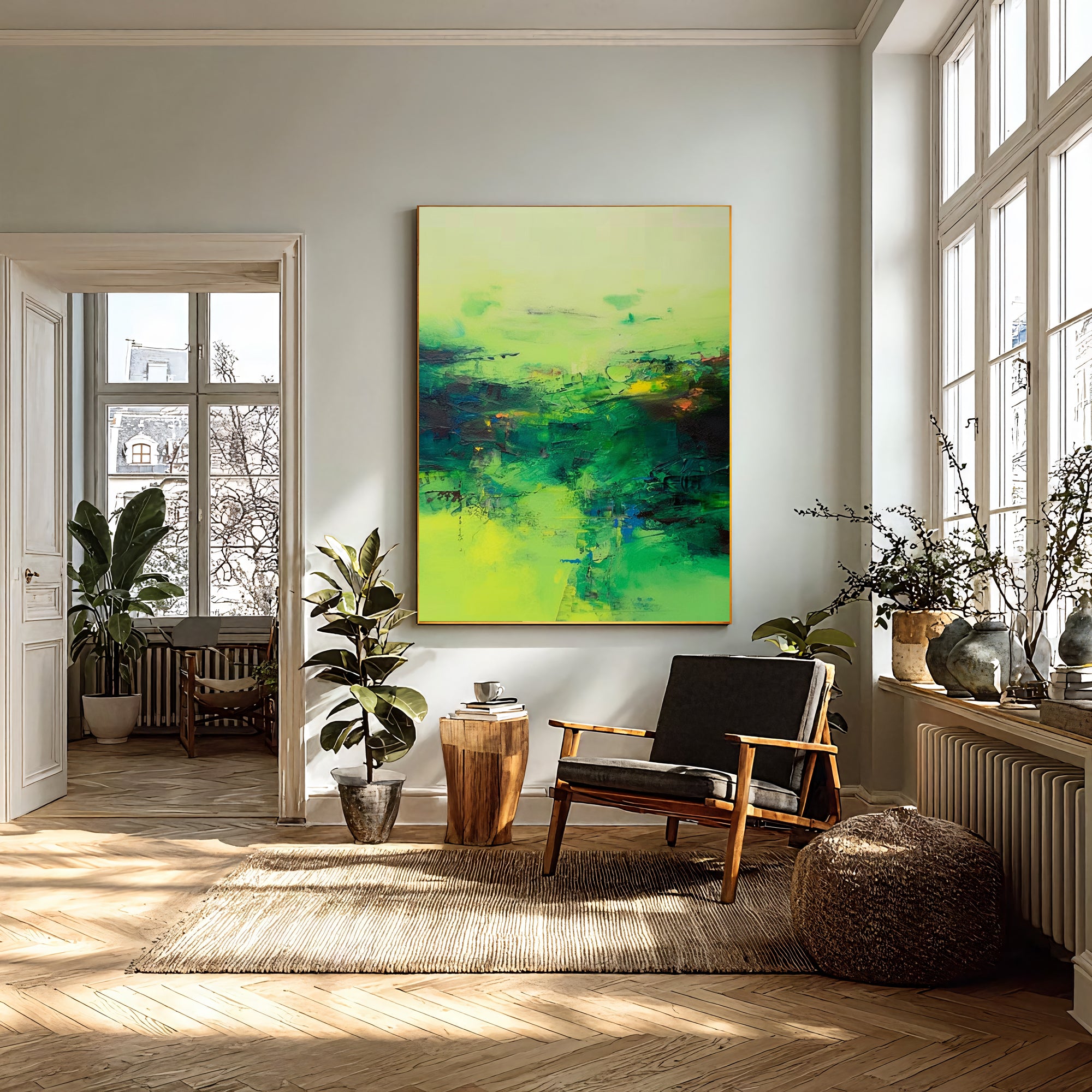 Textured Verdigris Opulence | Green Citrine