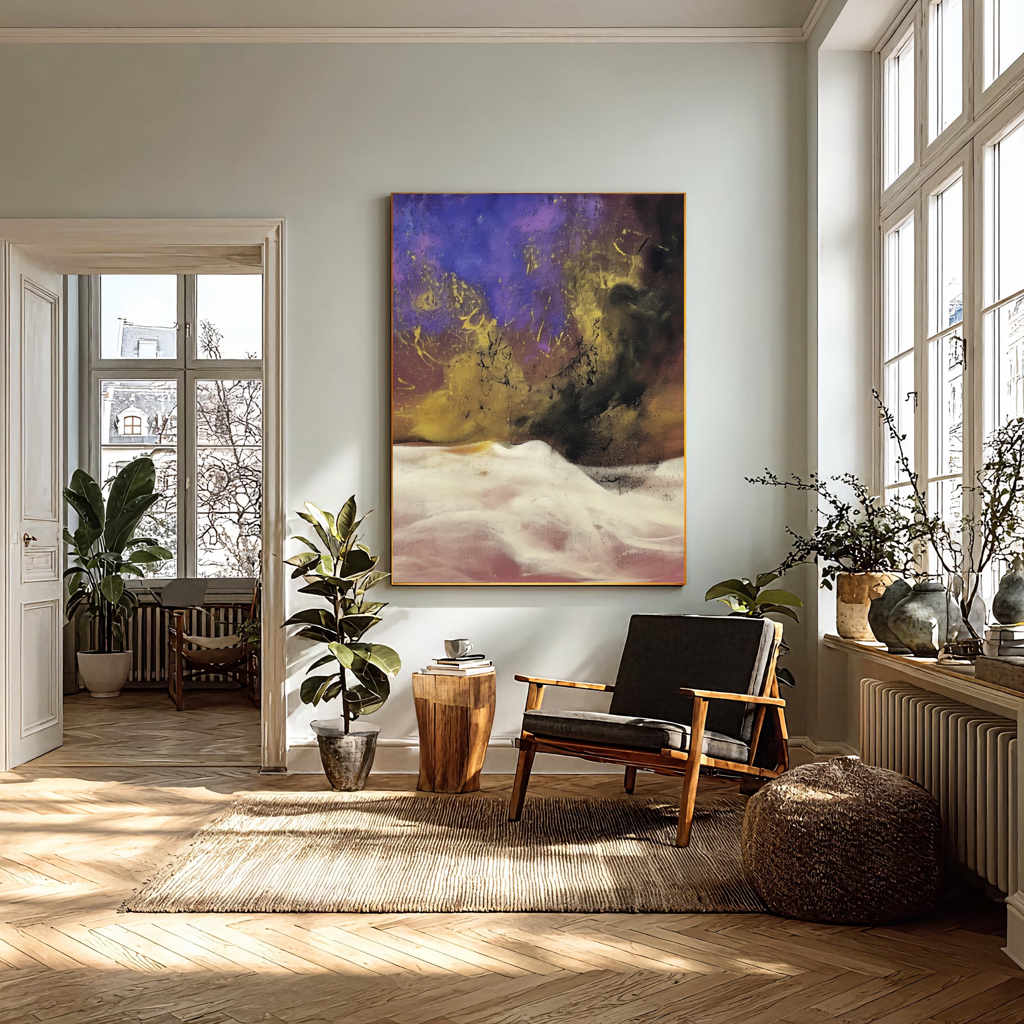 Textured Purple Vitality | Gold Accents