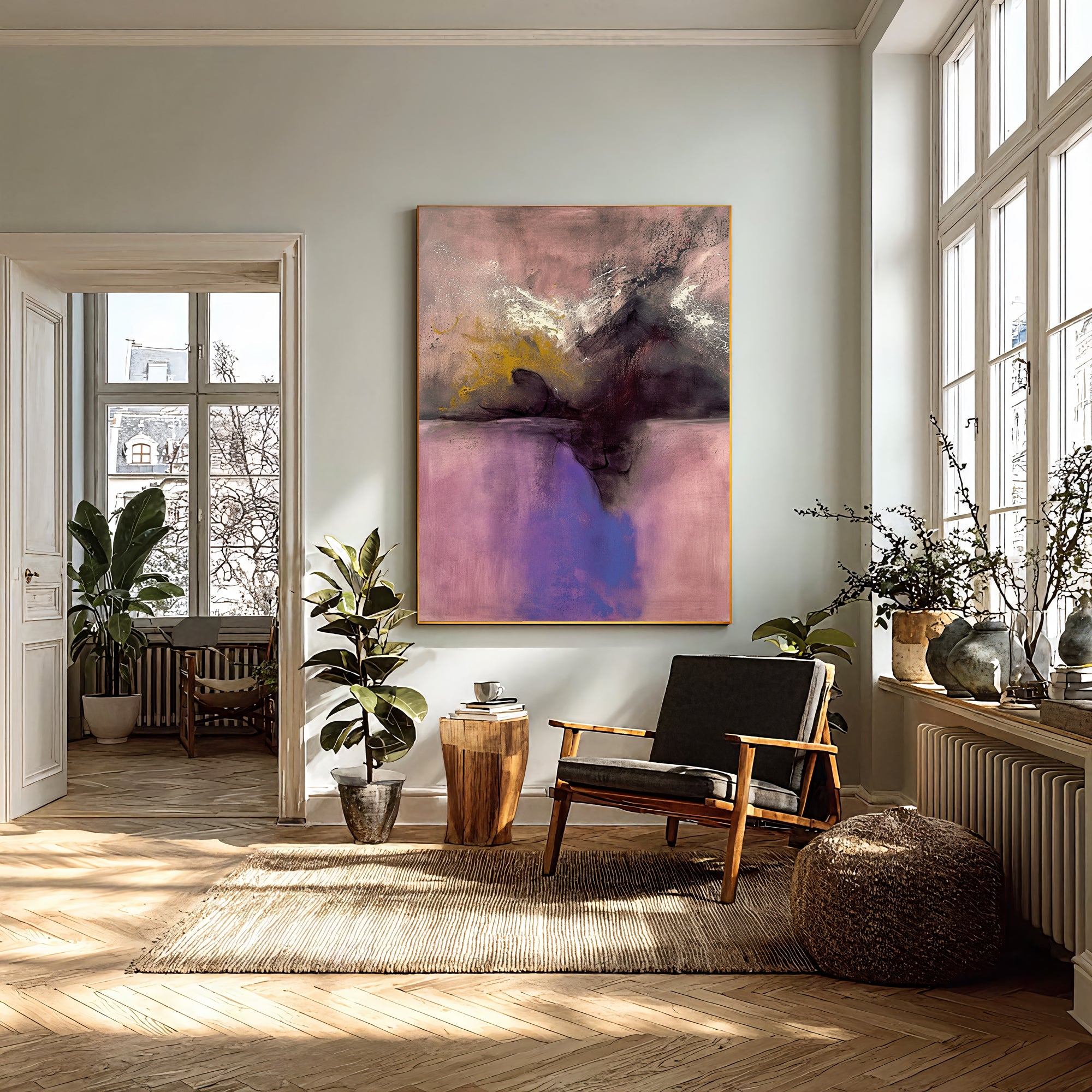 Textured Rose Opulence | Pink Purple