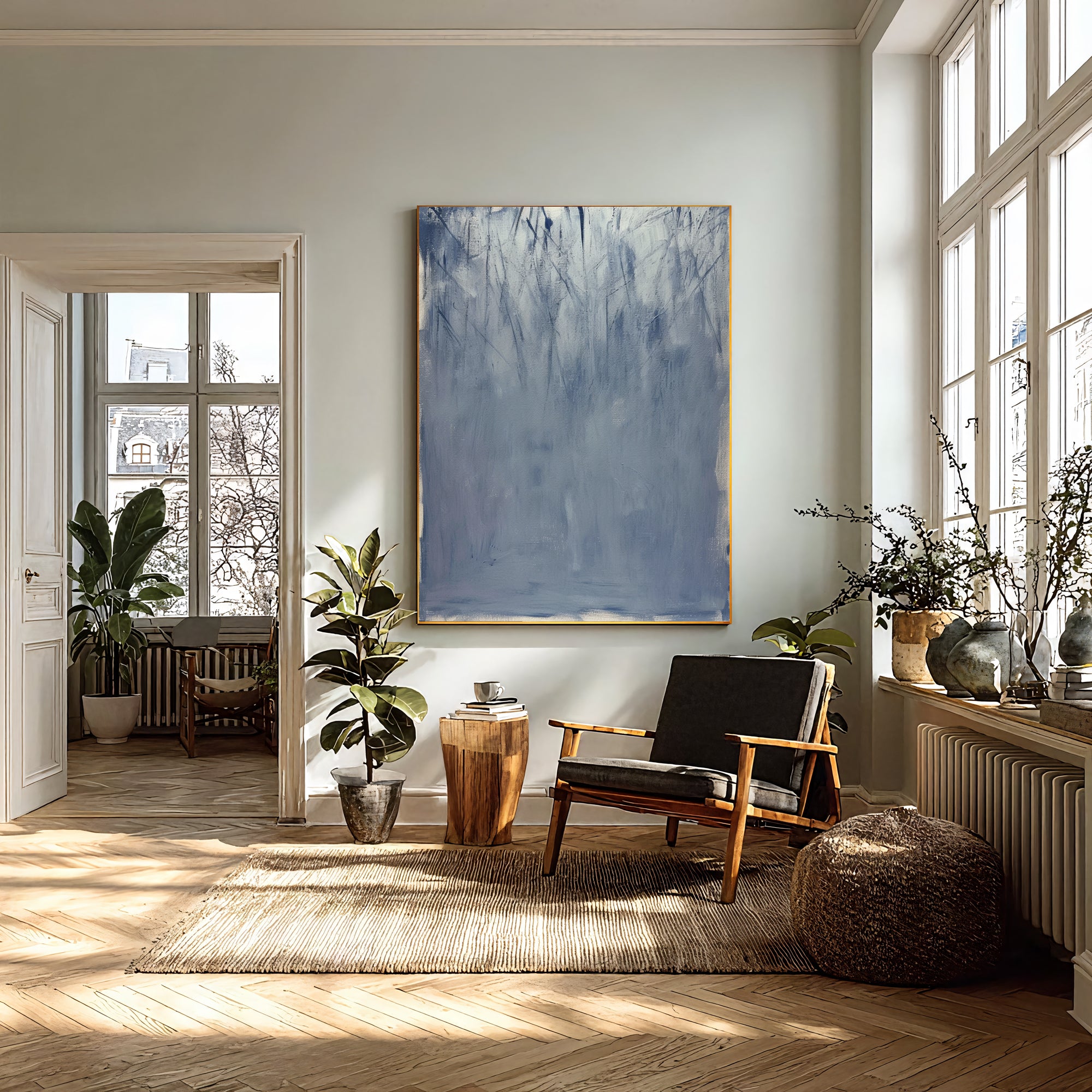 Textured Blue Serenity | Slate Hues