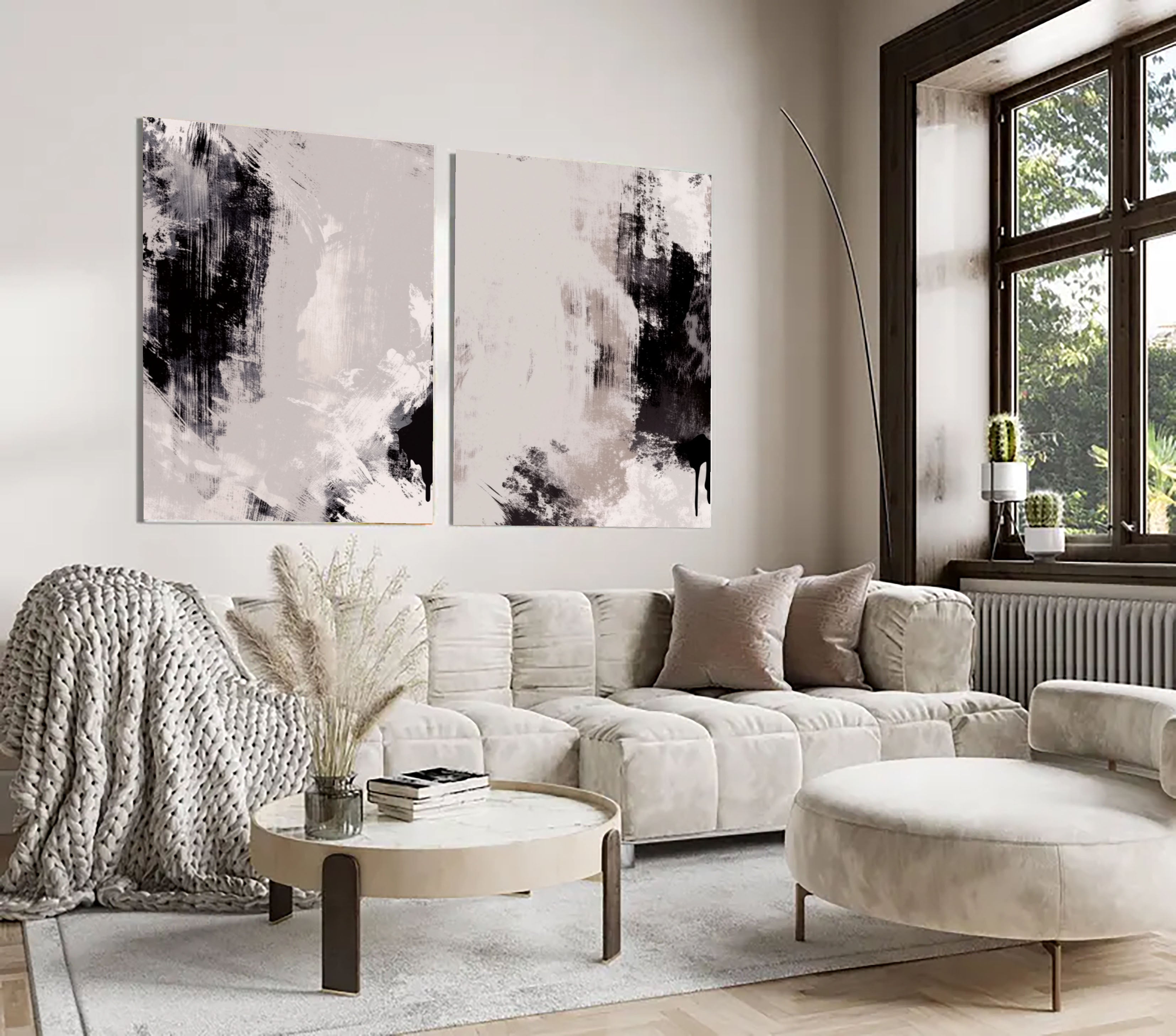 Bold Brushstroke Drama | Black White