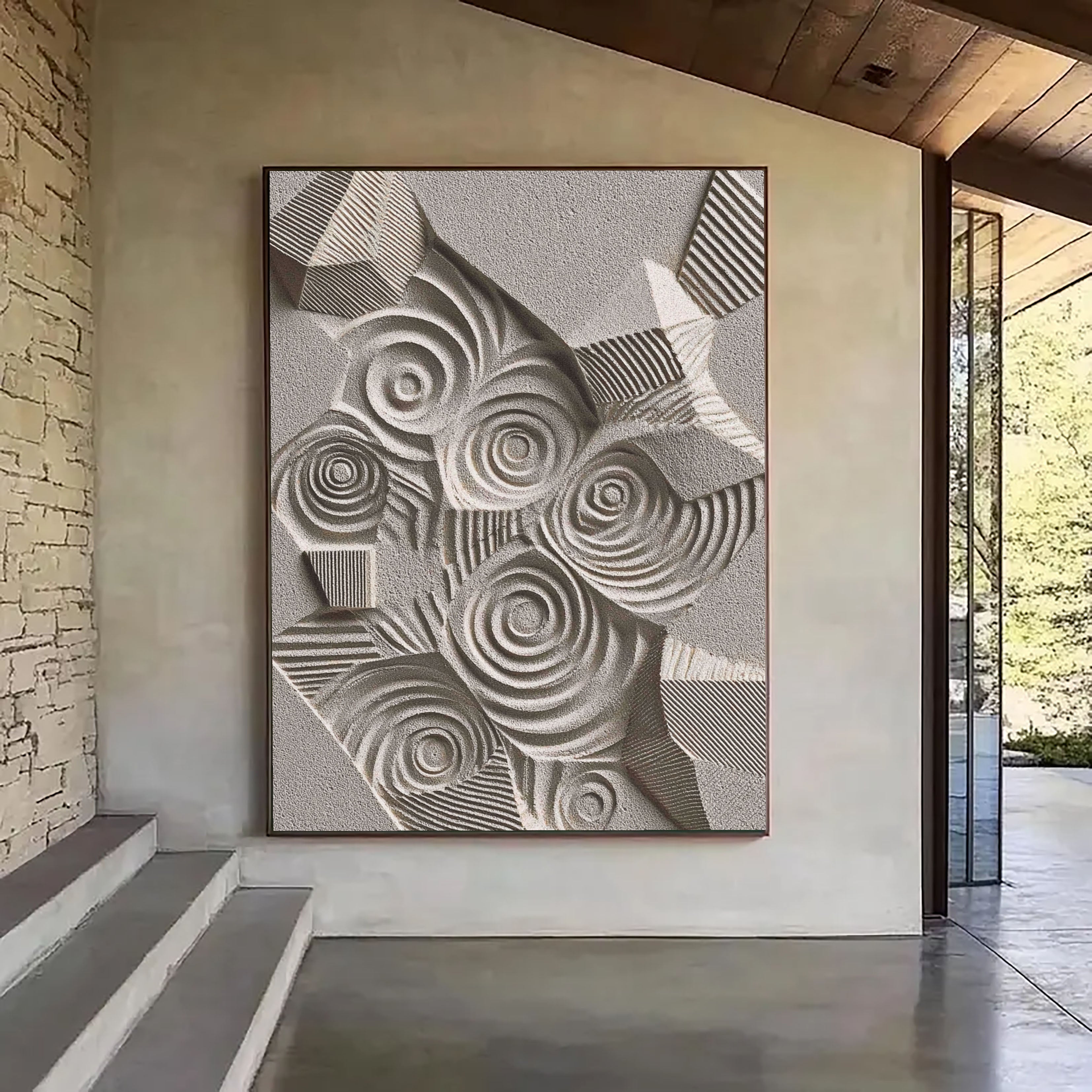 Textured Spiral Motifs | Neutral Greys