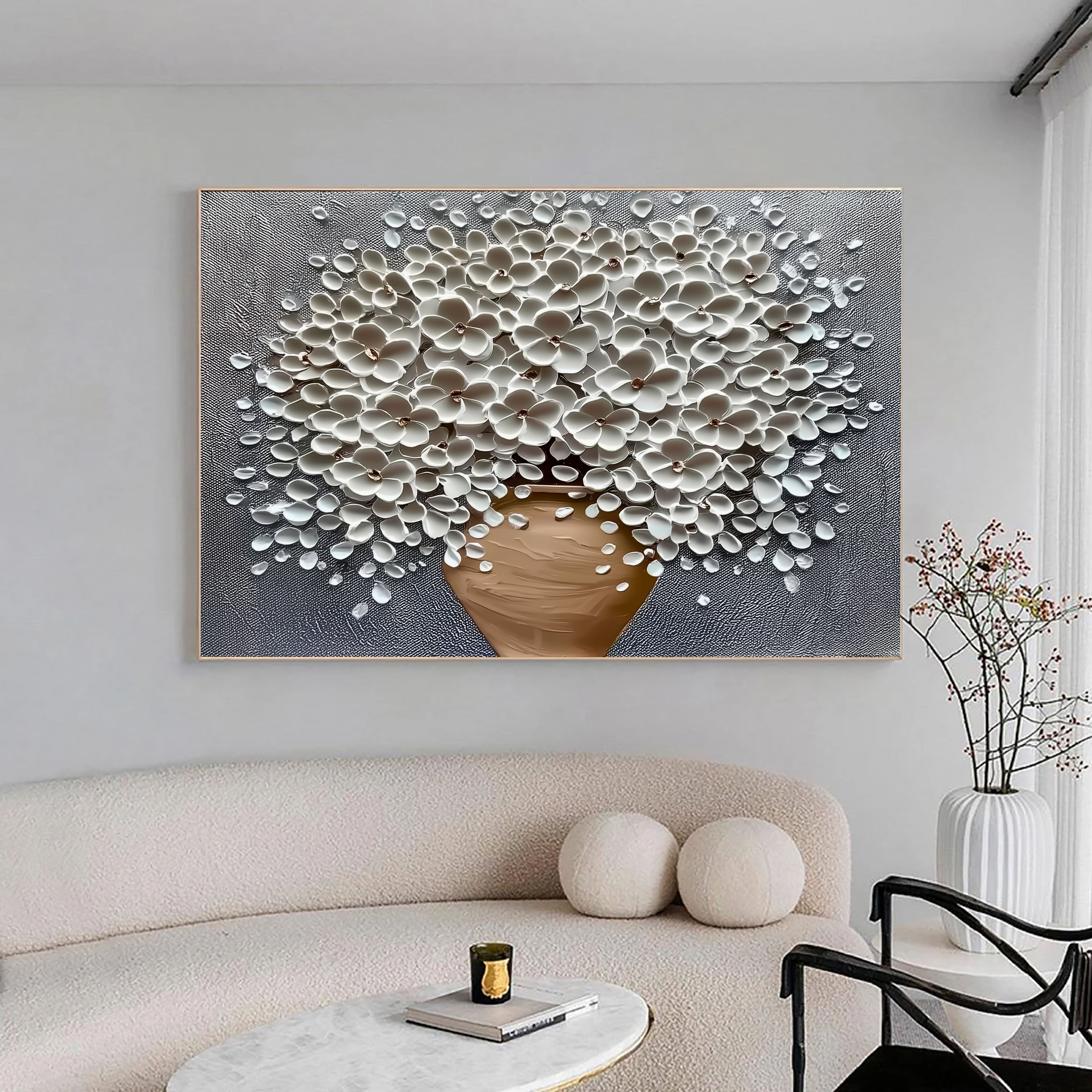 Texturierte Blütenpracht | Weißer Strauß