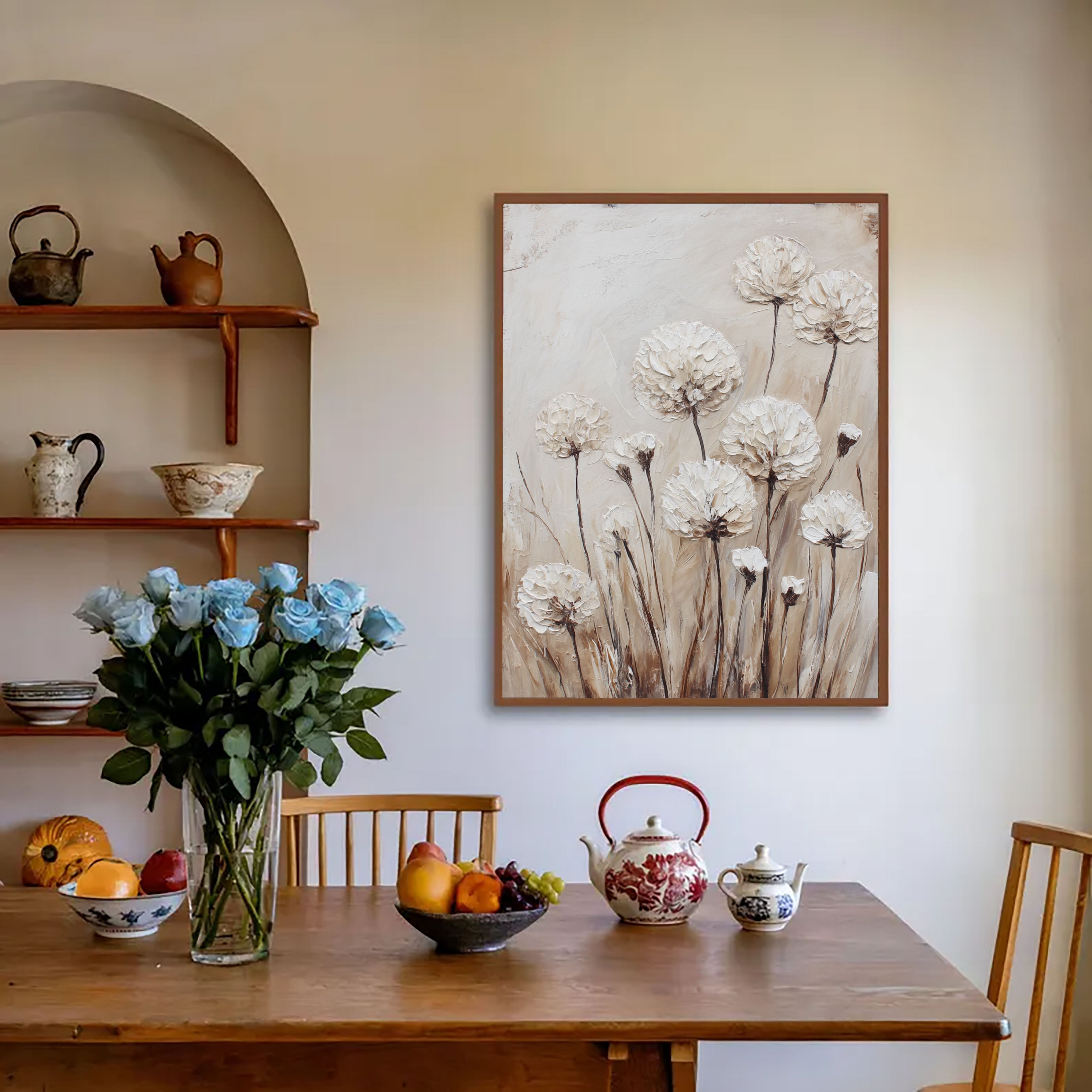 Textured Puff Blossoms | Cream Hues