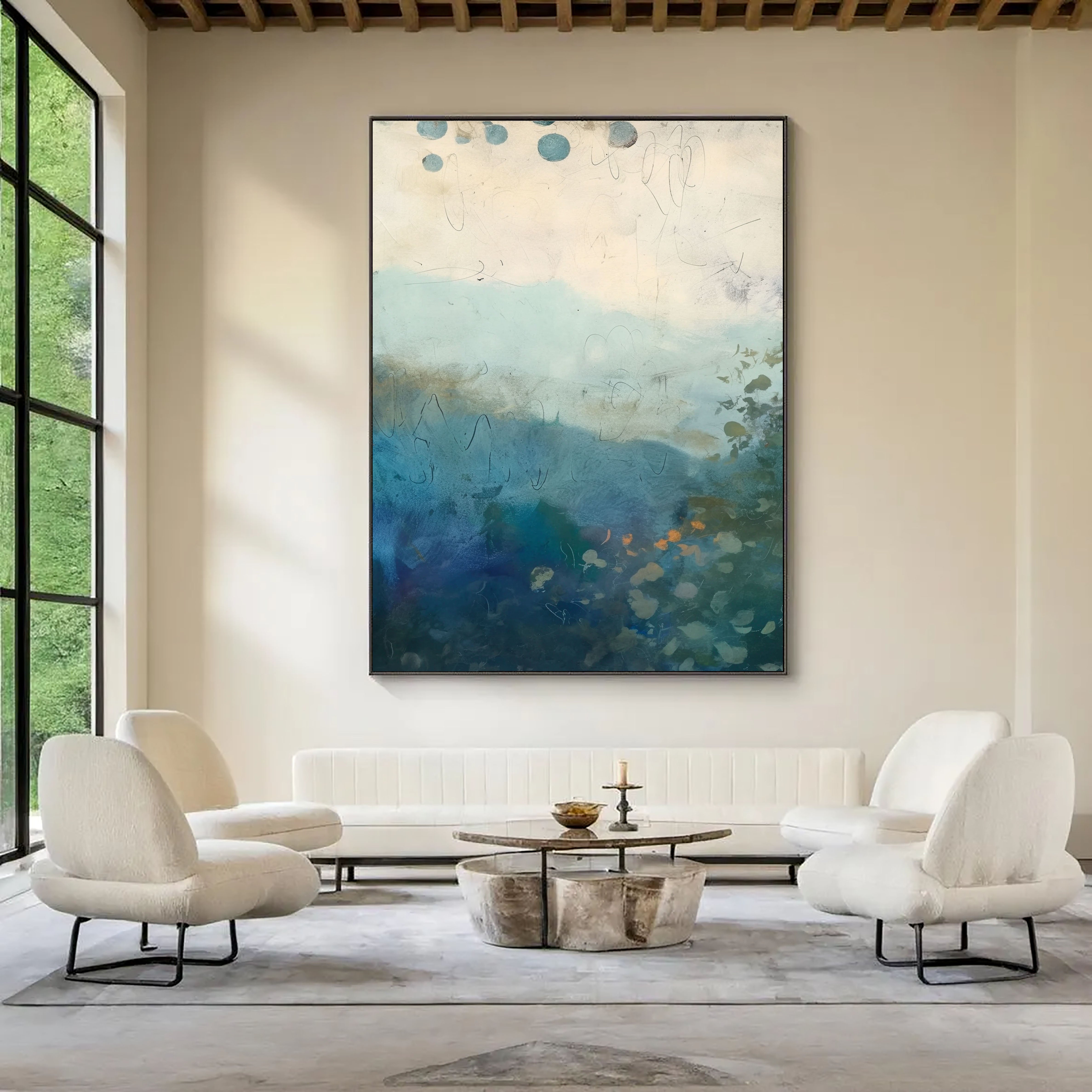 Textured Misty Horizons | Azure Hues