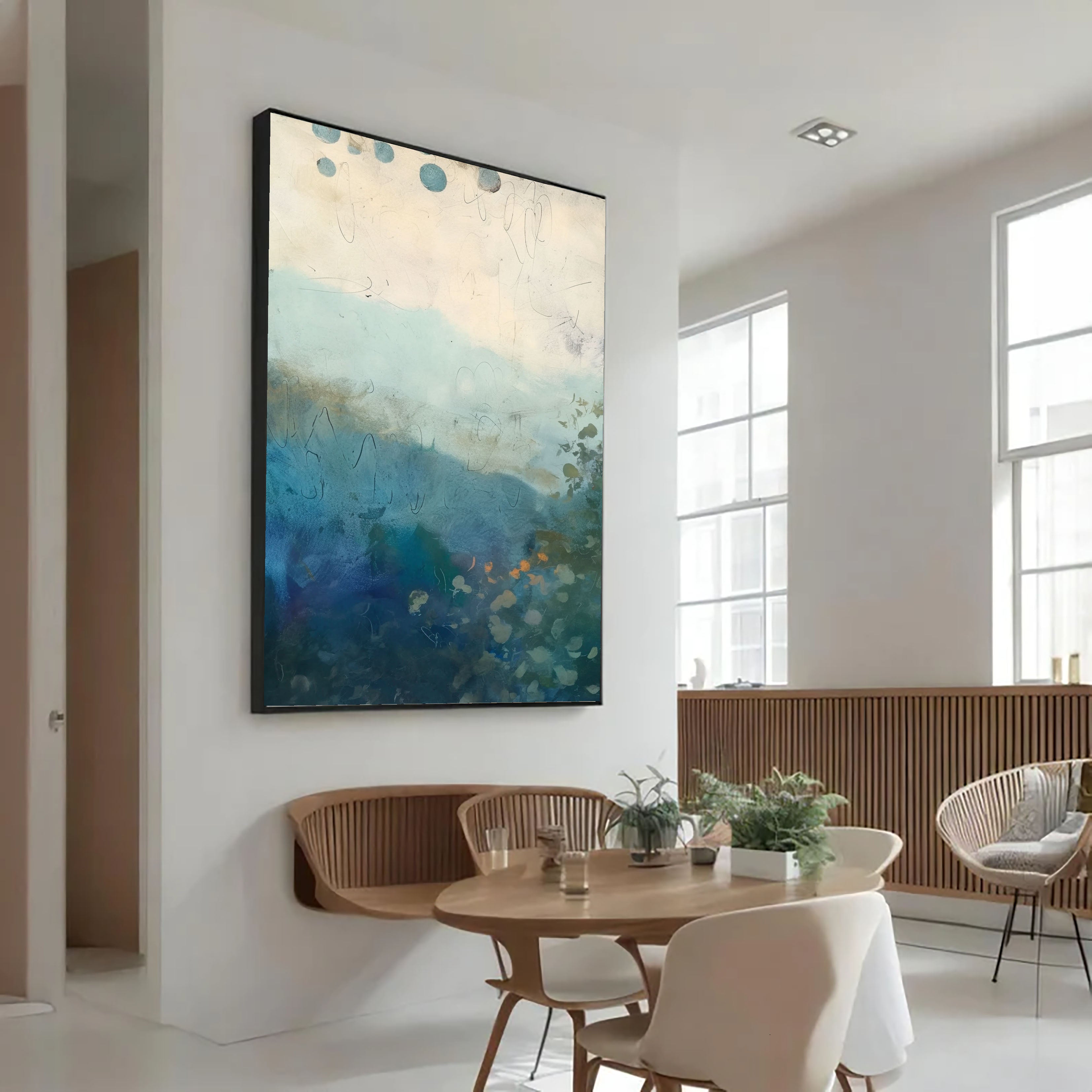 Textured Misty Horizons | Azure Hues