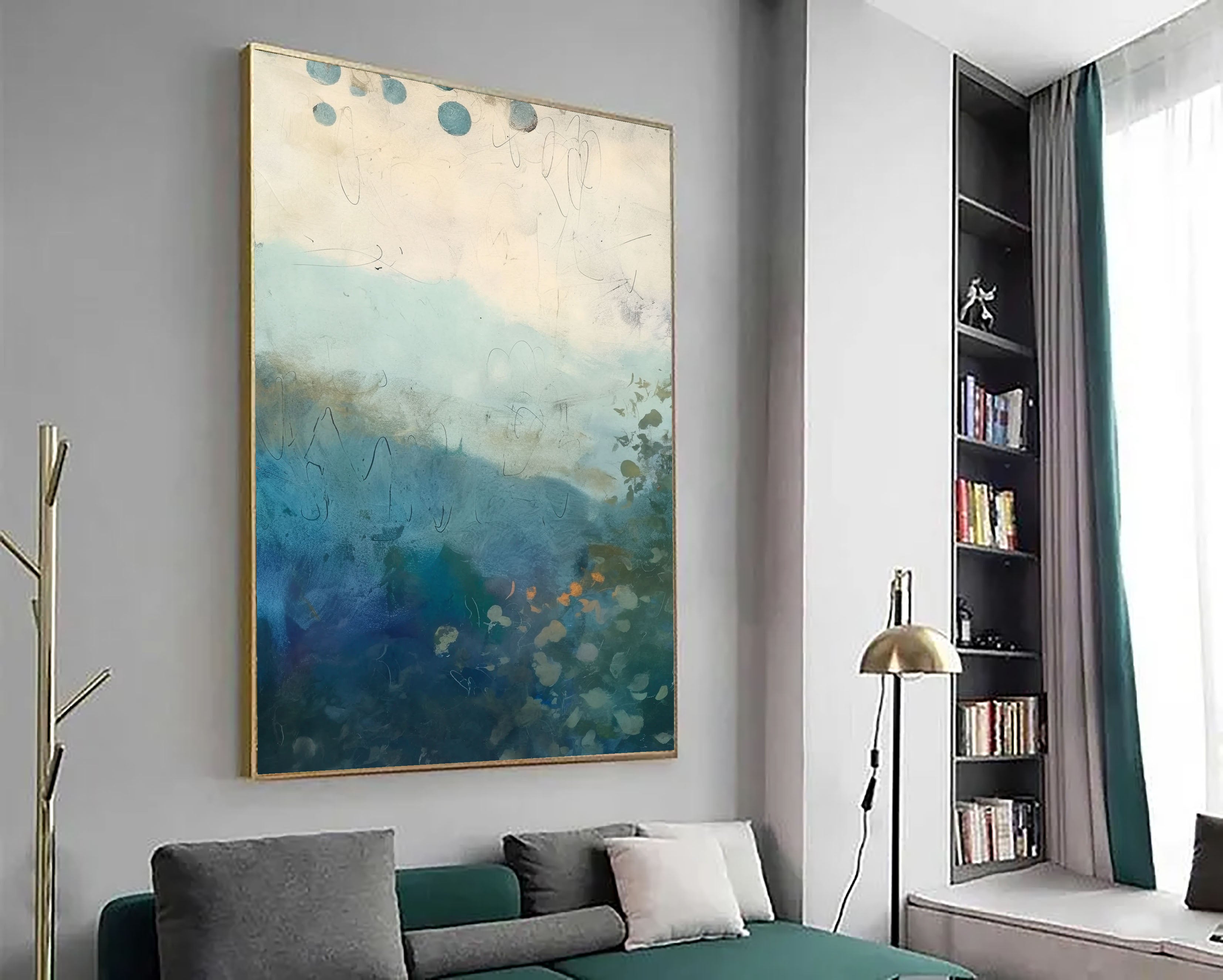 Textured Misty Horizons | Azure Hues