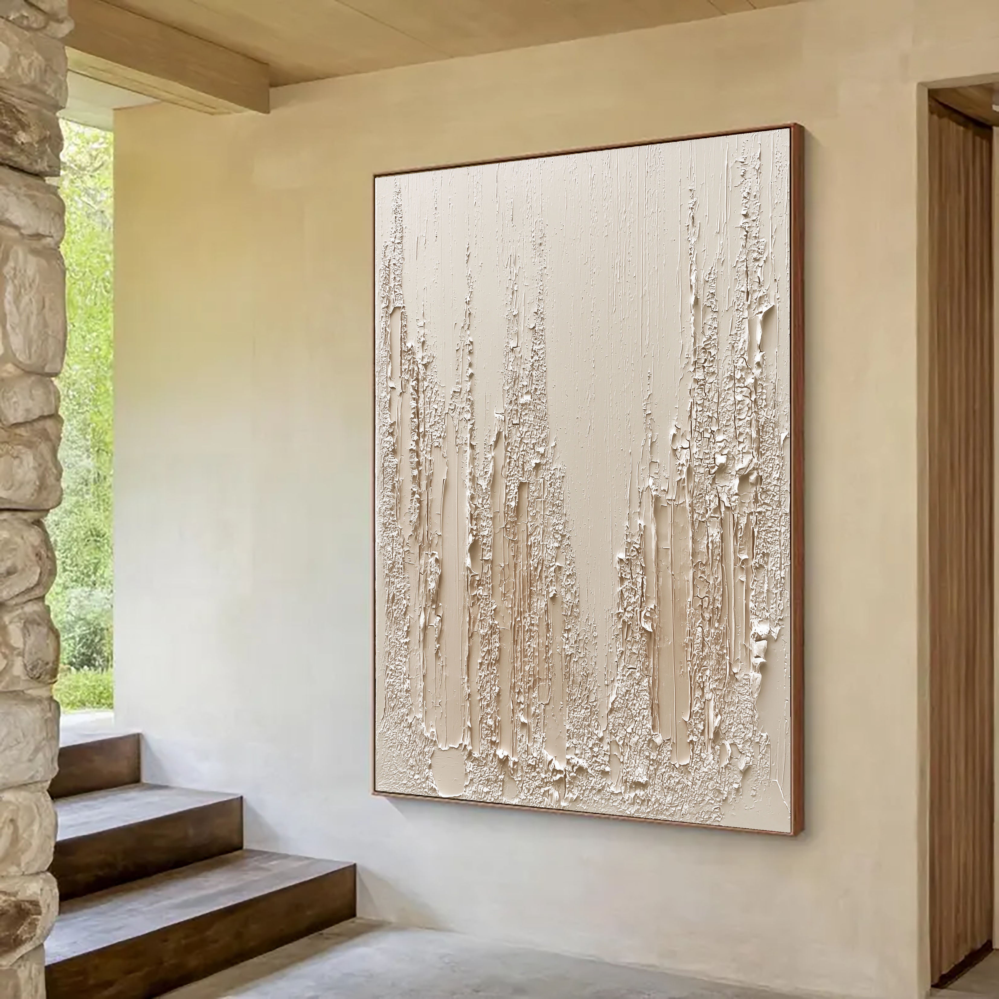 Textured Crackled Layers | Pale Beige