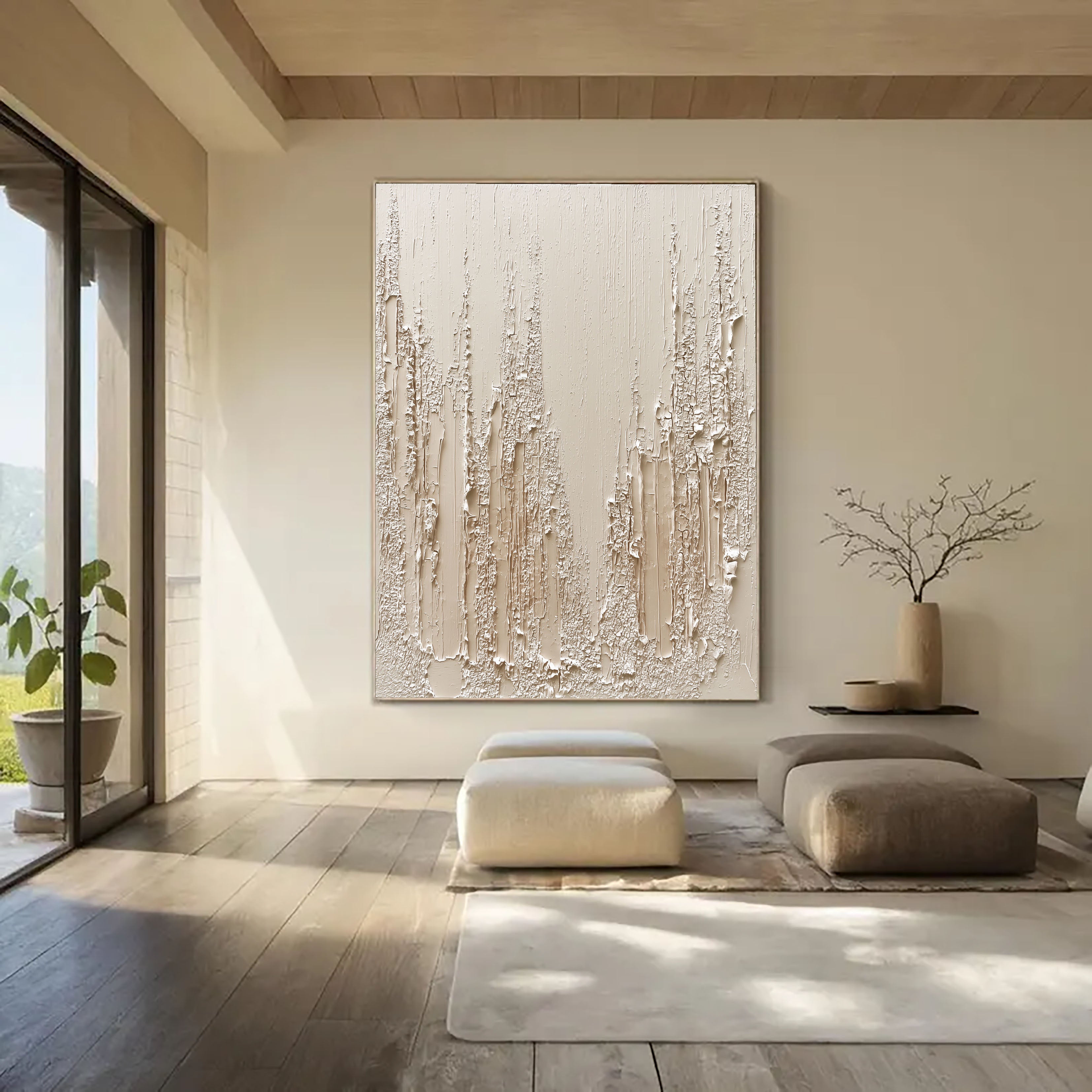 Textured Crackled Layers | Pale Beige