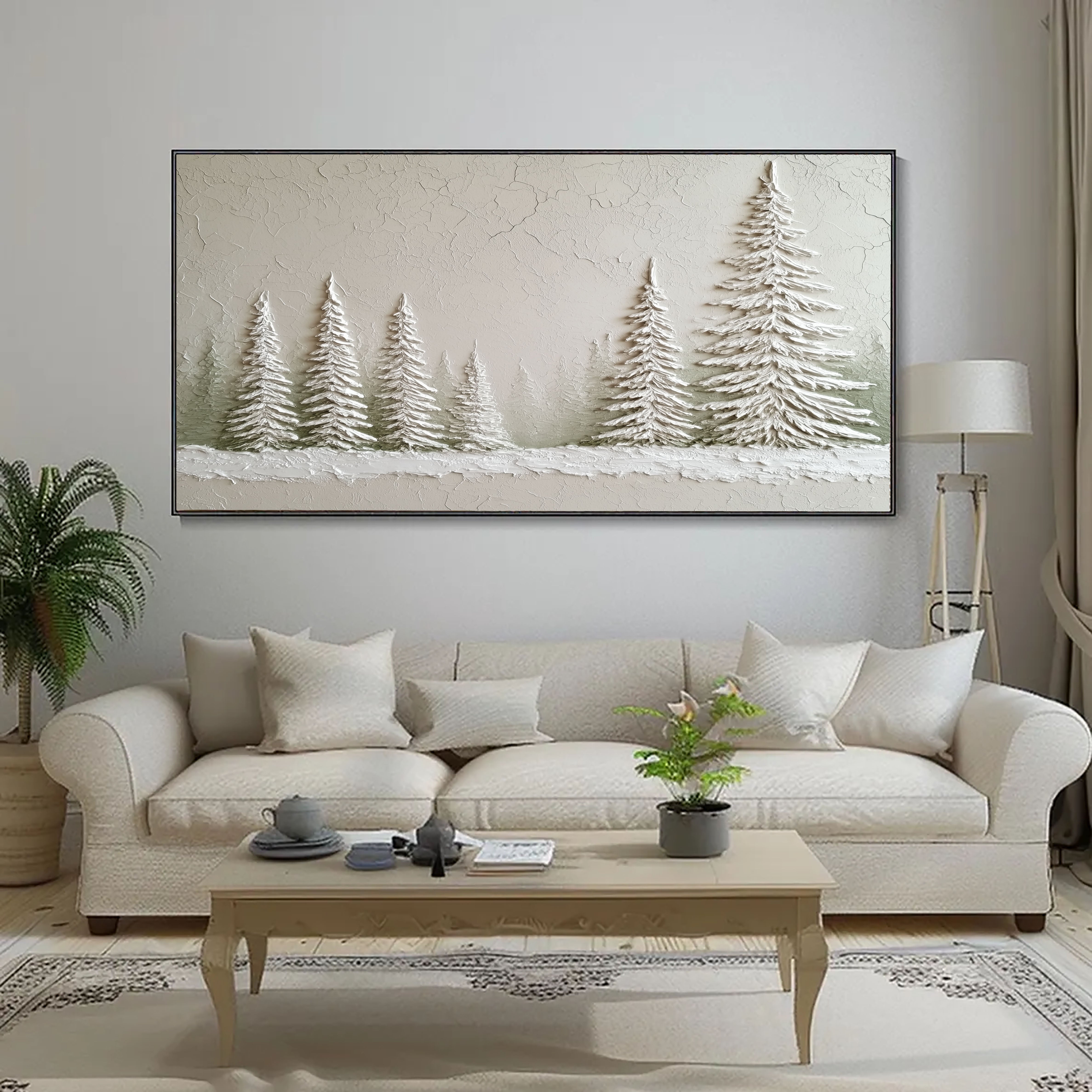 Textured Winter Pines | Frosted Groves
