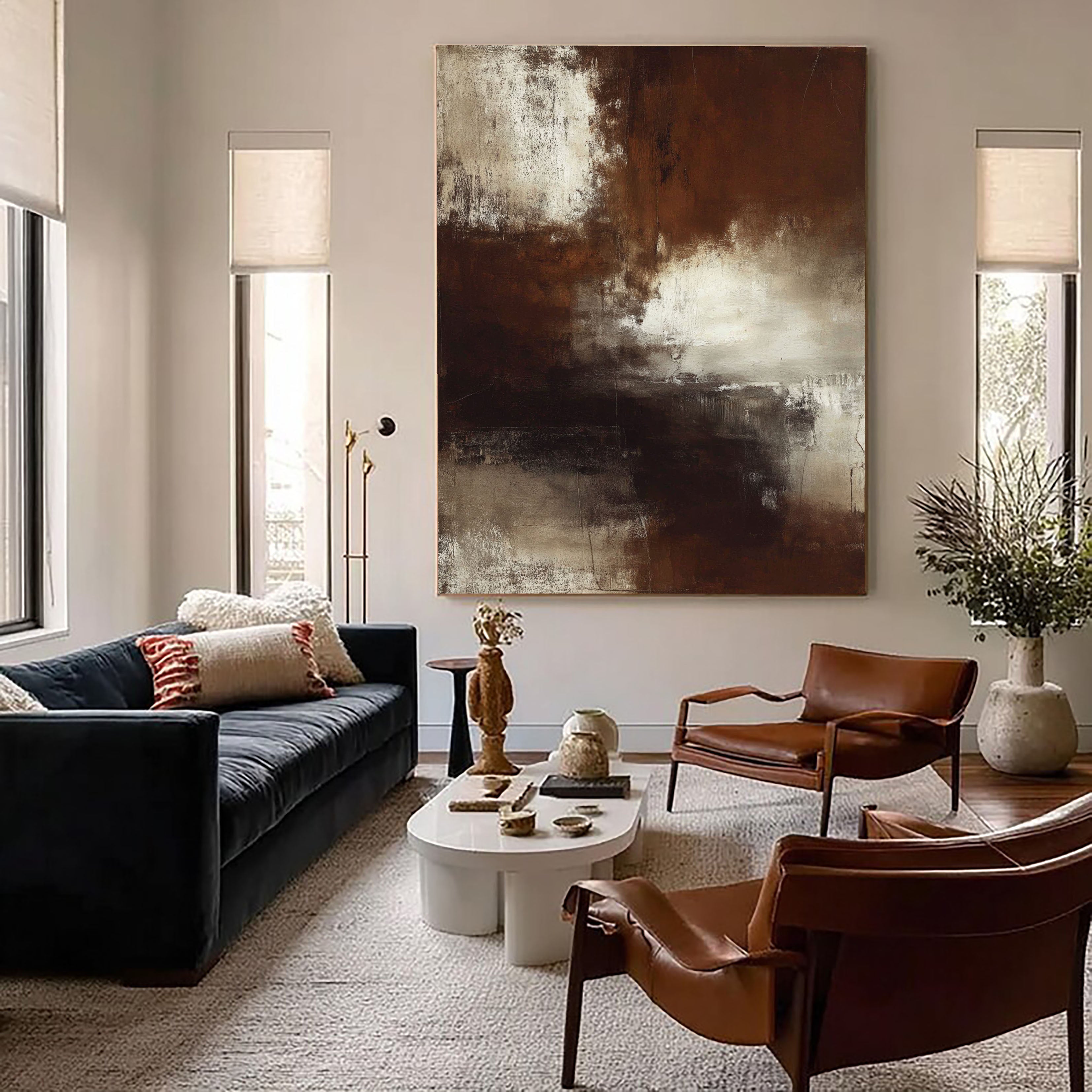 Textured Umbral Elegance | Sepia Veil