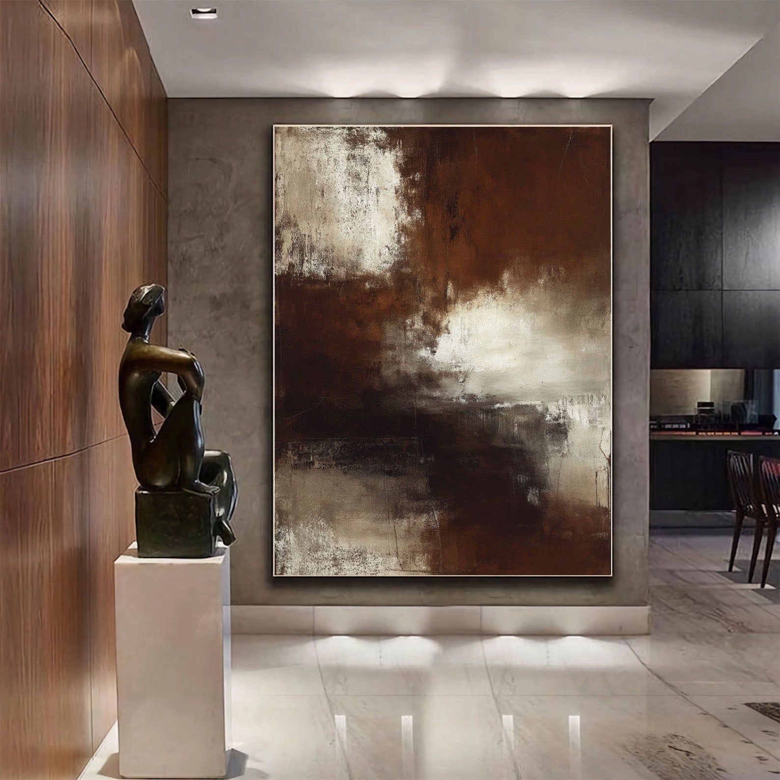 Textured Umbral Elegance | Sepia Veil