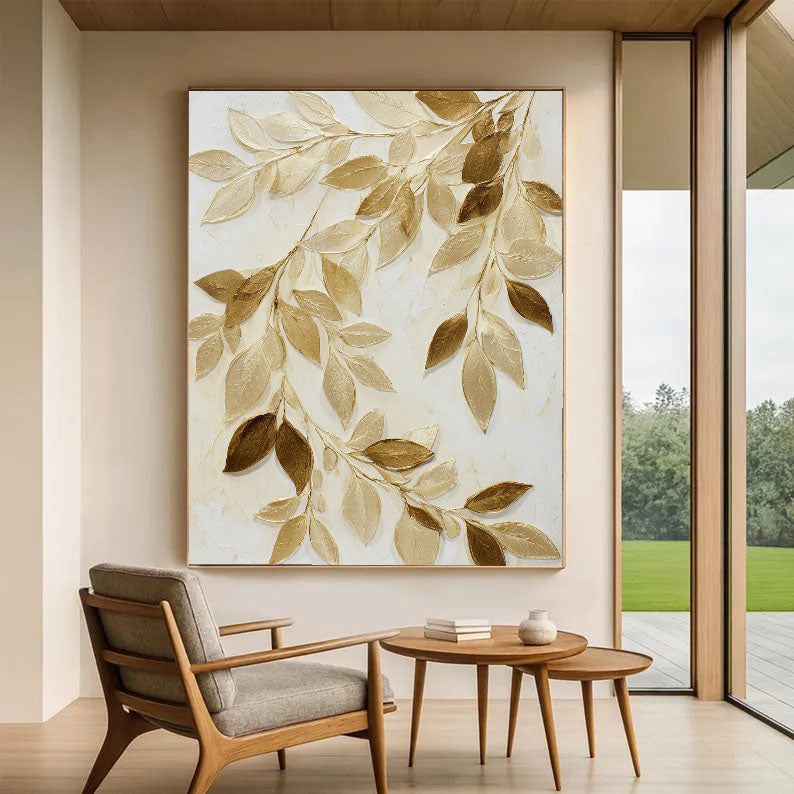 Textured Gilded Foliage | Golden Boughs