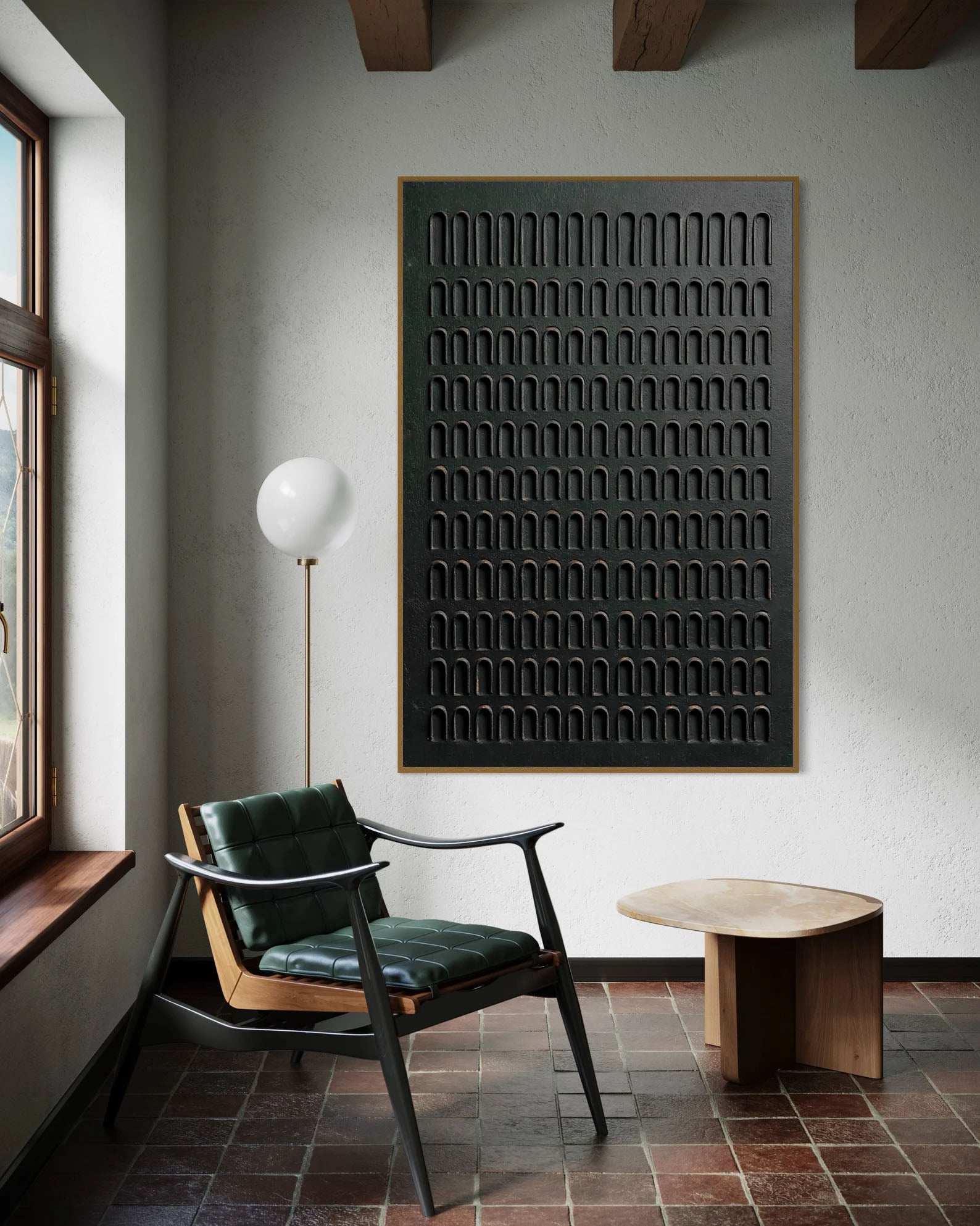 Textured Arch Array | Charcoal Black