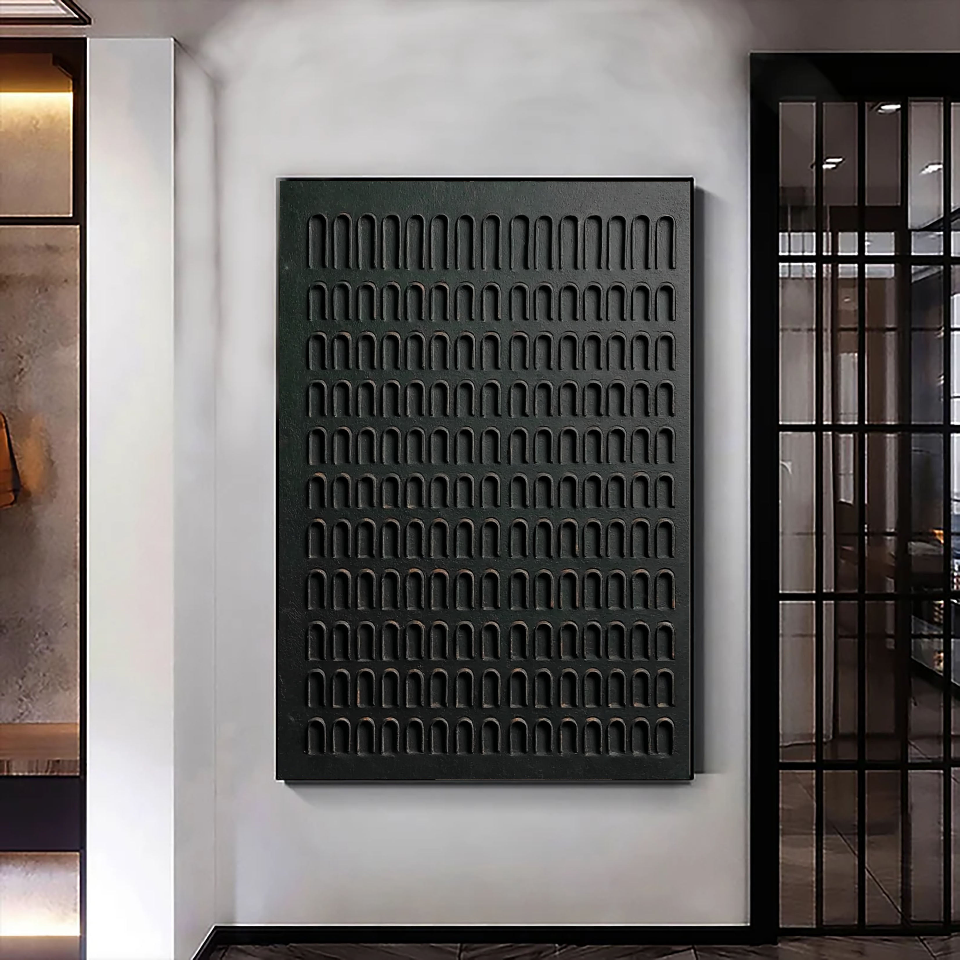 Textured Arch Array | Charcoal Black