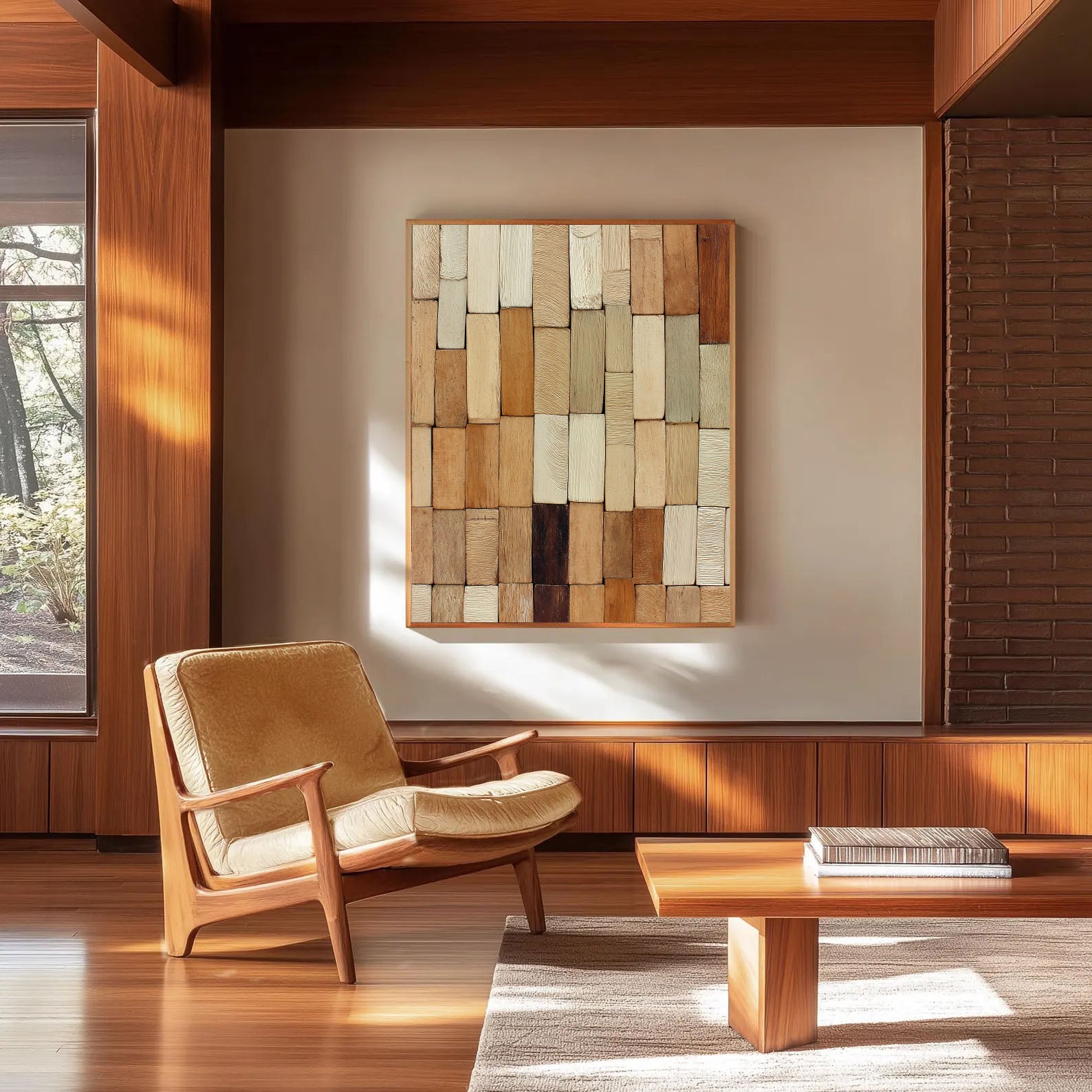 Textured Wooden Tiles | Earthy Hues