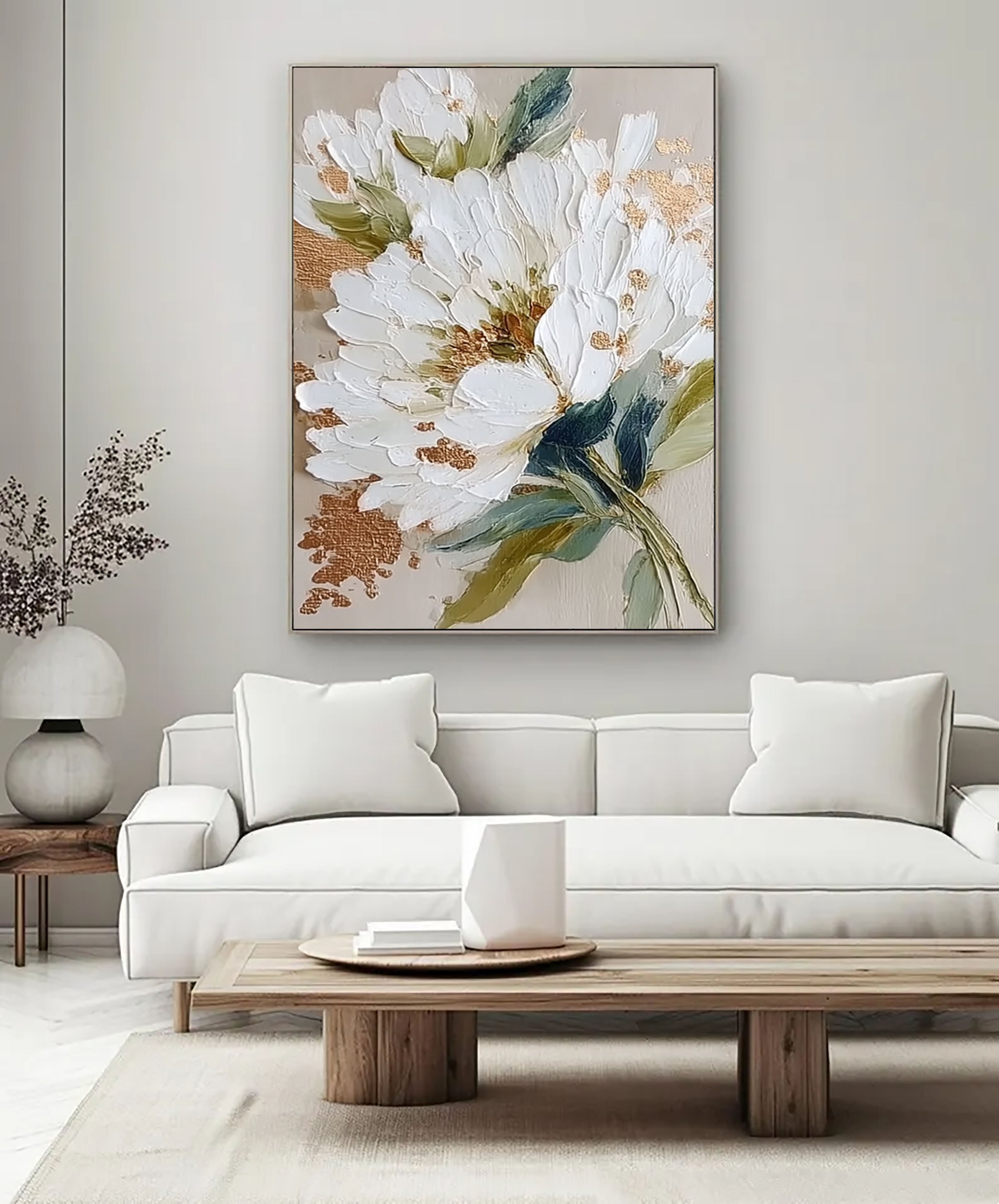 Luminous White Blossoms | Gold Dust