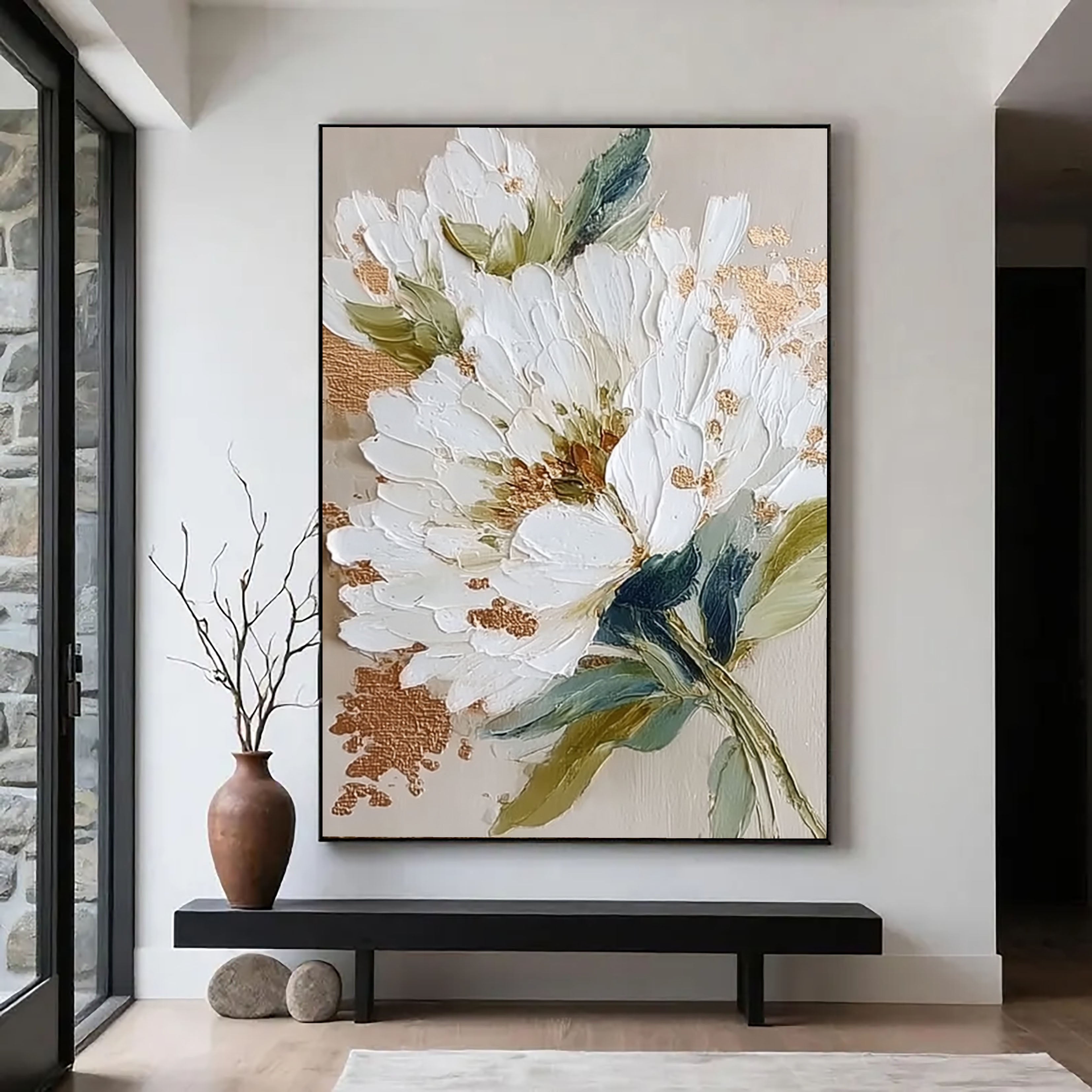 Leuchtend weiße Blüten | Goldstaub