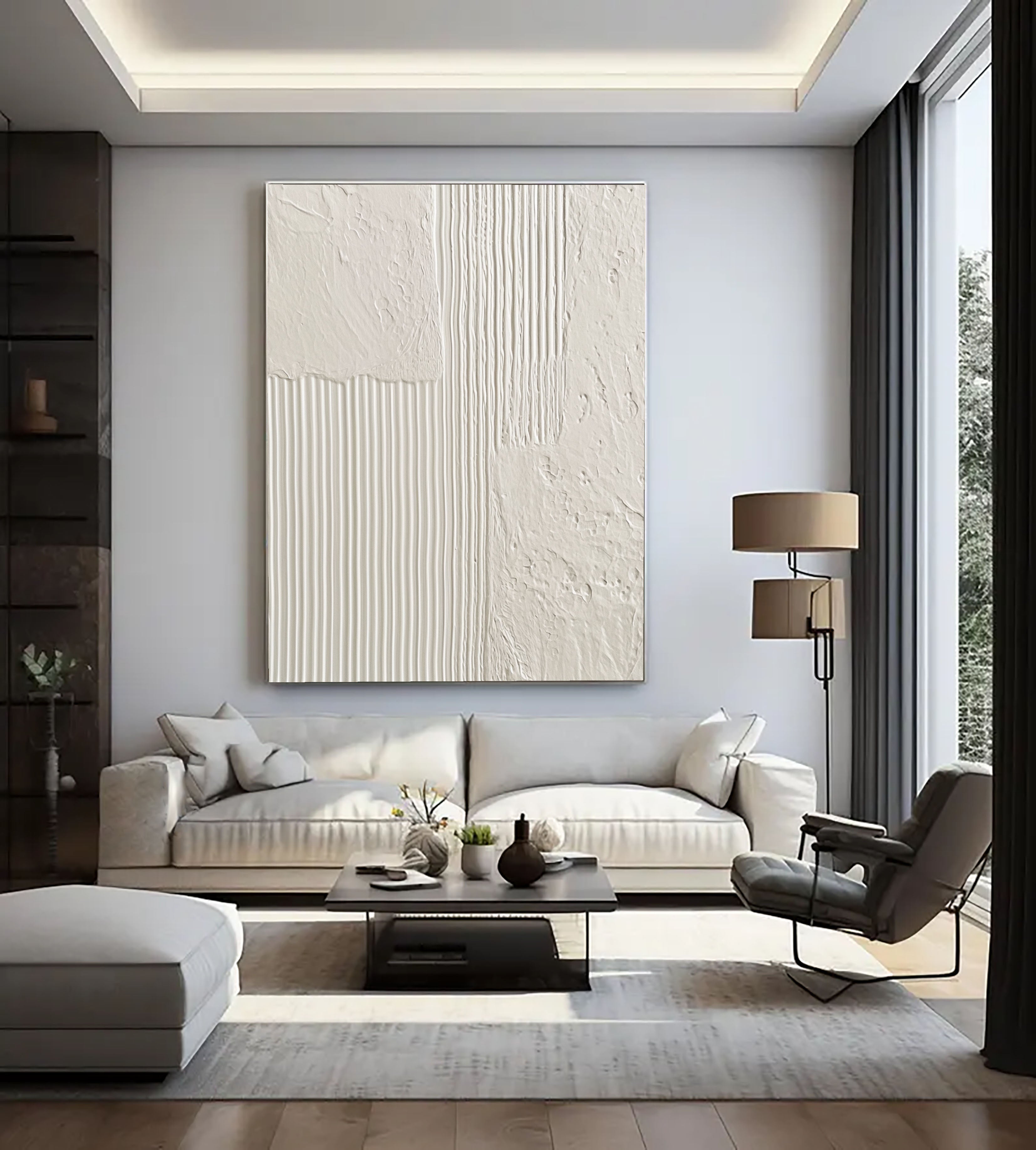 Textured White Mosaic | Minimalist Patch