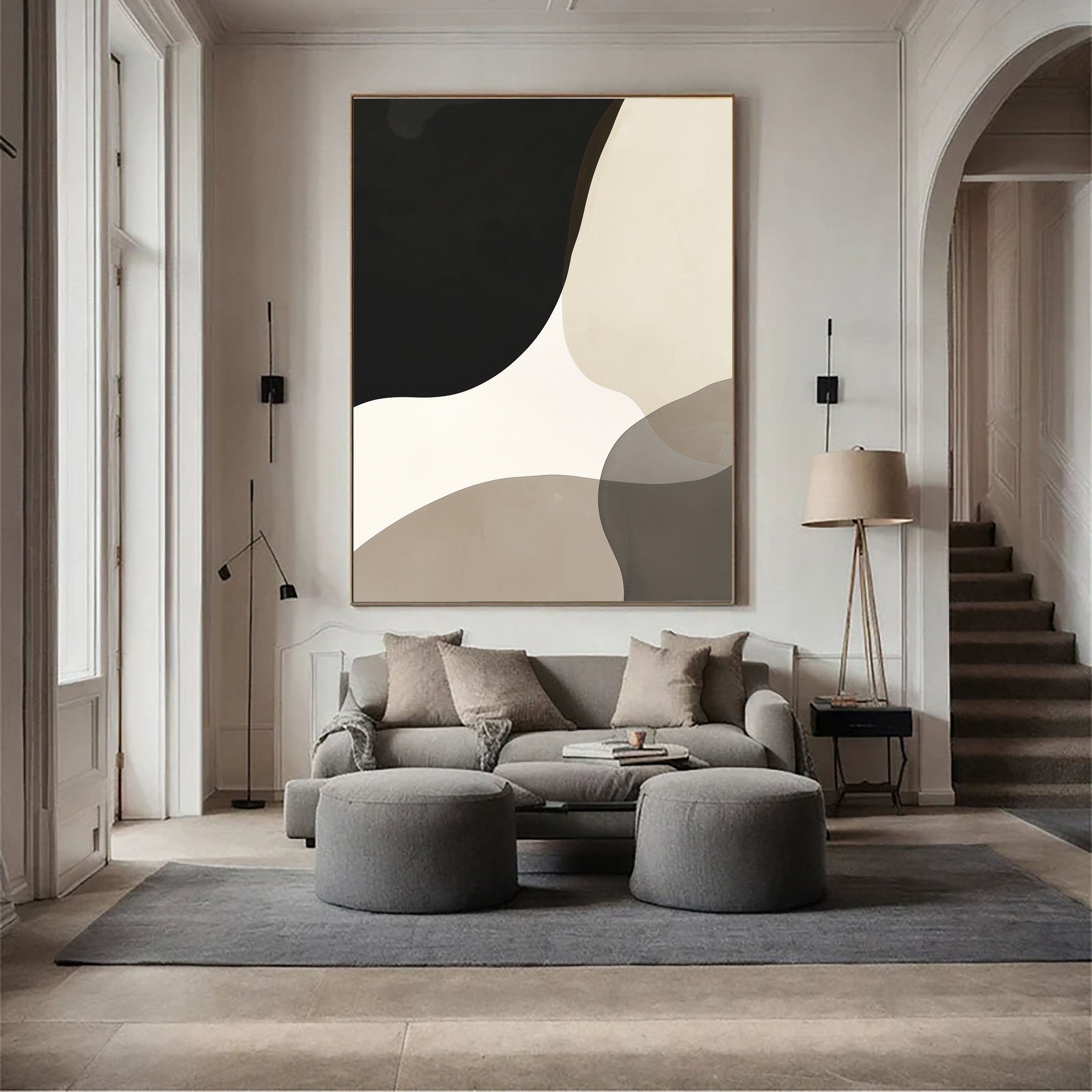 Textured Neutral Geometry | Monochrome Blend