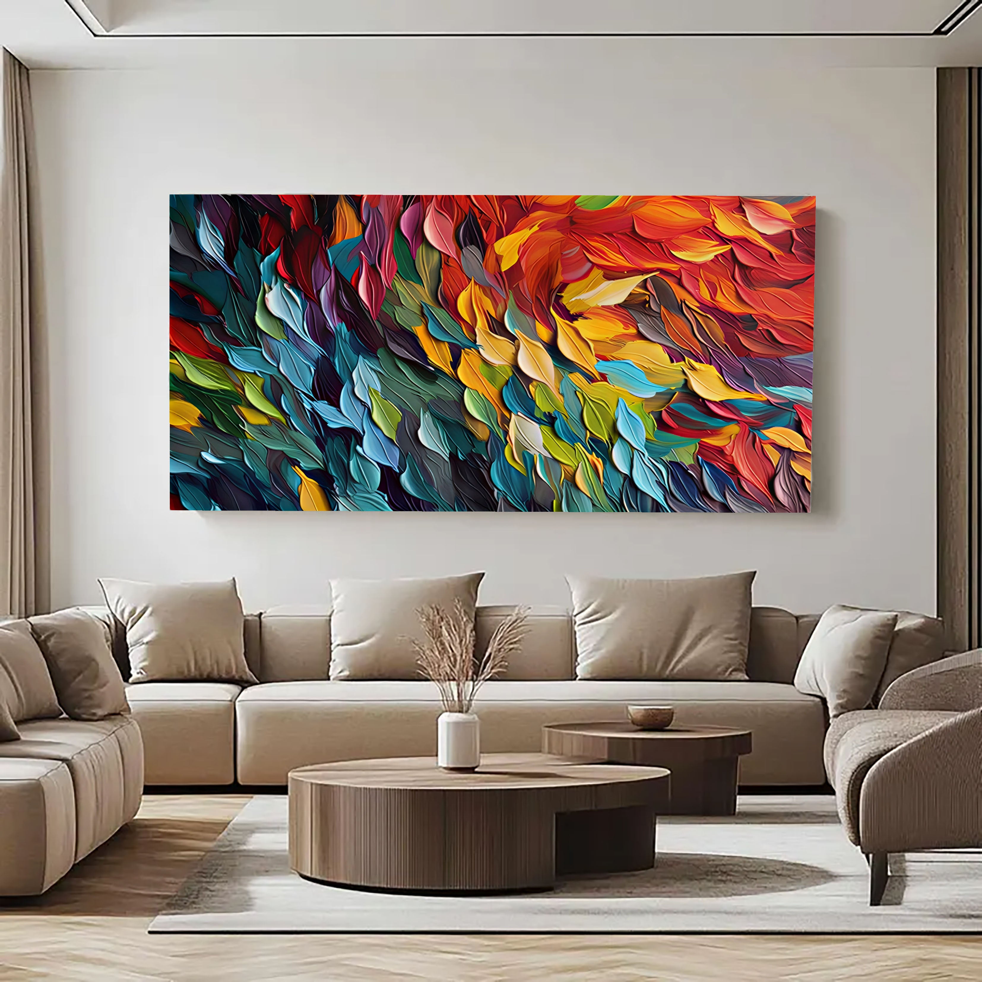 Textured Feather Splendor | Vivid Hues